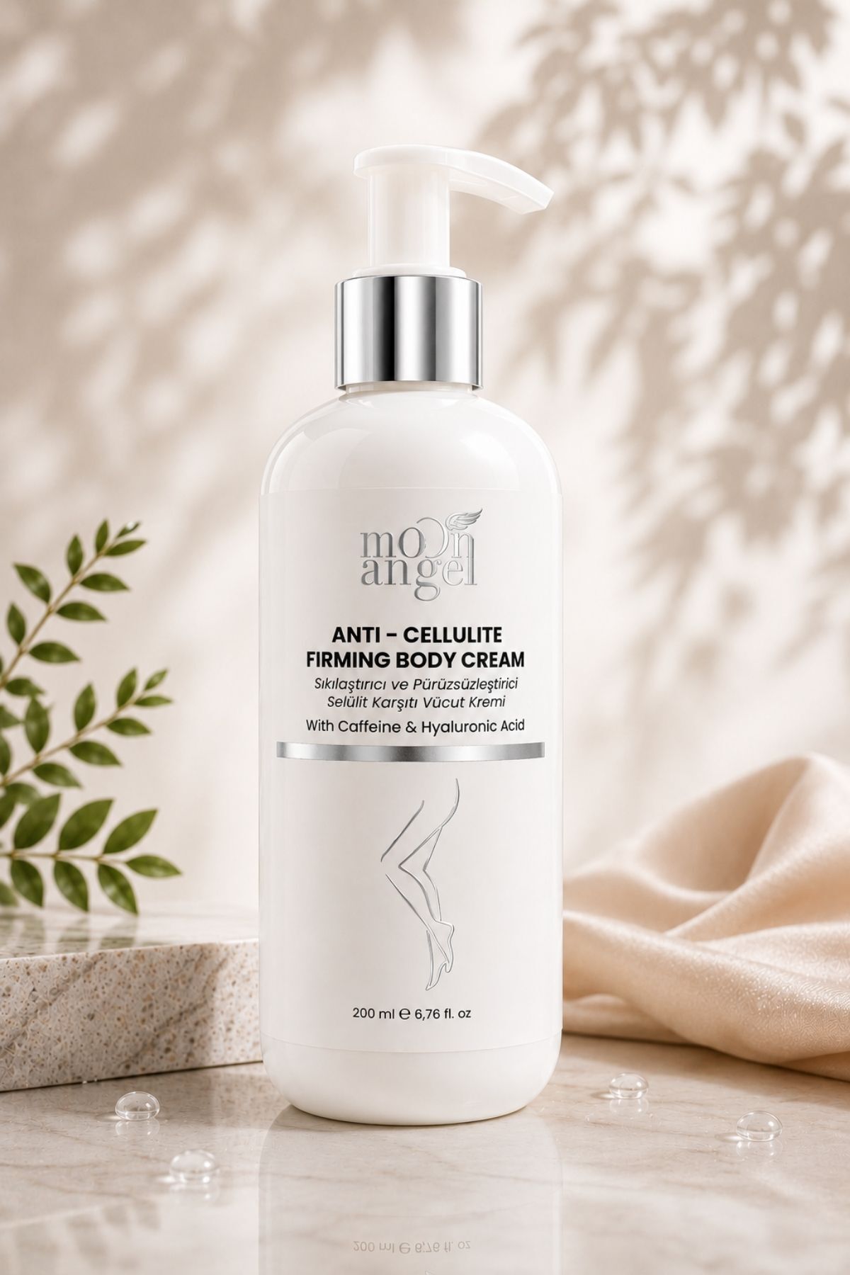 Selülit Karşıtı Krem Sıkılaştırıcı ve Pürüzsüzleştirici Vücut Kremi (Caffeine Hyaluronic Acid) 200 ml — görsel 2