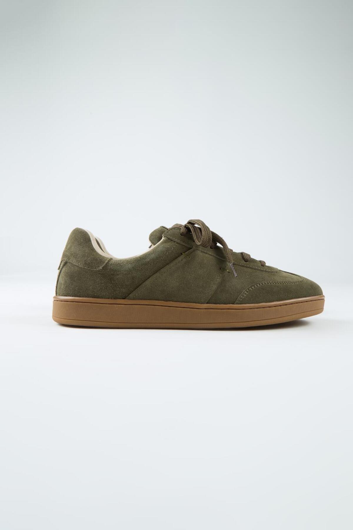 Calijero Erkek Hakiki Deri Bağcıklı Haki Sneakers — رنگارنگ TYC58EB18910A8B8B71BBF200 — تصویر 2 از 7
