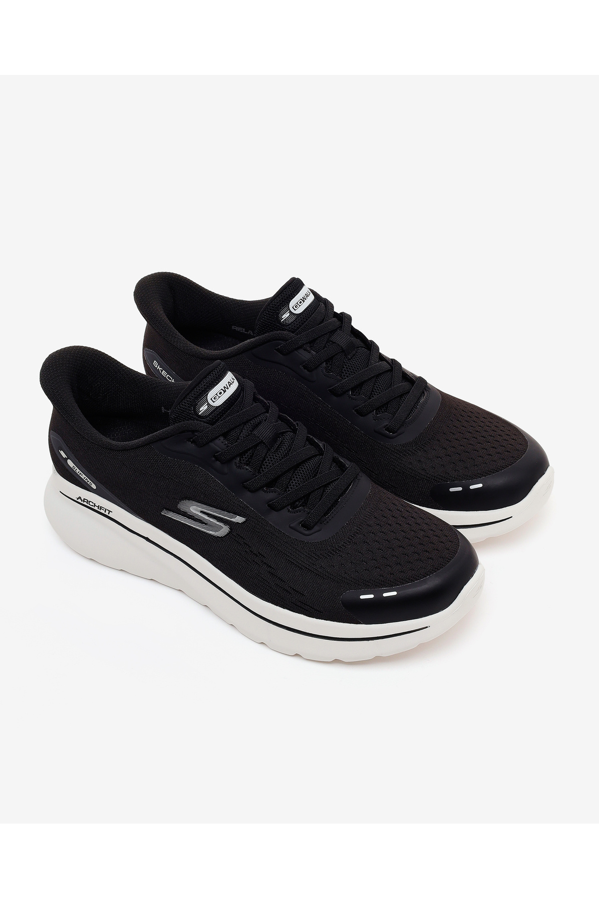 SKECHERS GO WALK ARCH FIT N-JOY Erkek Siyah Yürüyüş Ayakkabısı 217075TK BKW görsel 6