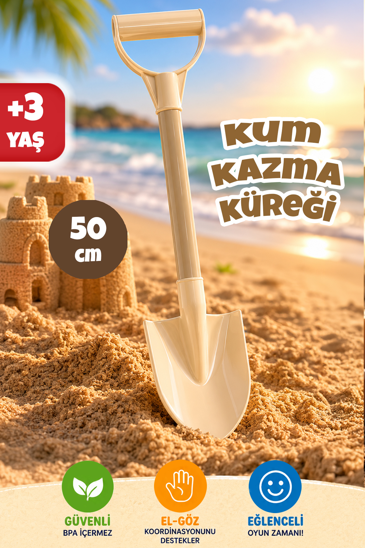 Meleni Toys Kum Kazma Küreği - Çocuk Bahçe Plaj Kum Aktivite