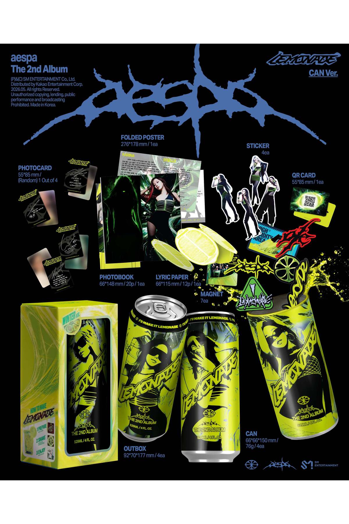 tays store aespa - 2nd Album [LEMONADE] CAN Ver. (Smart Album