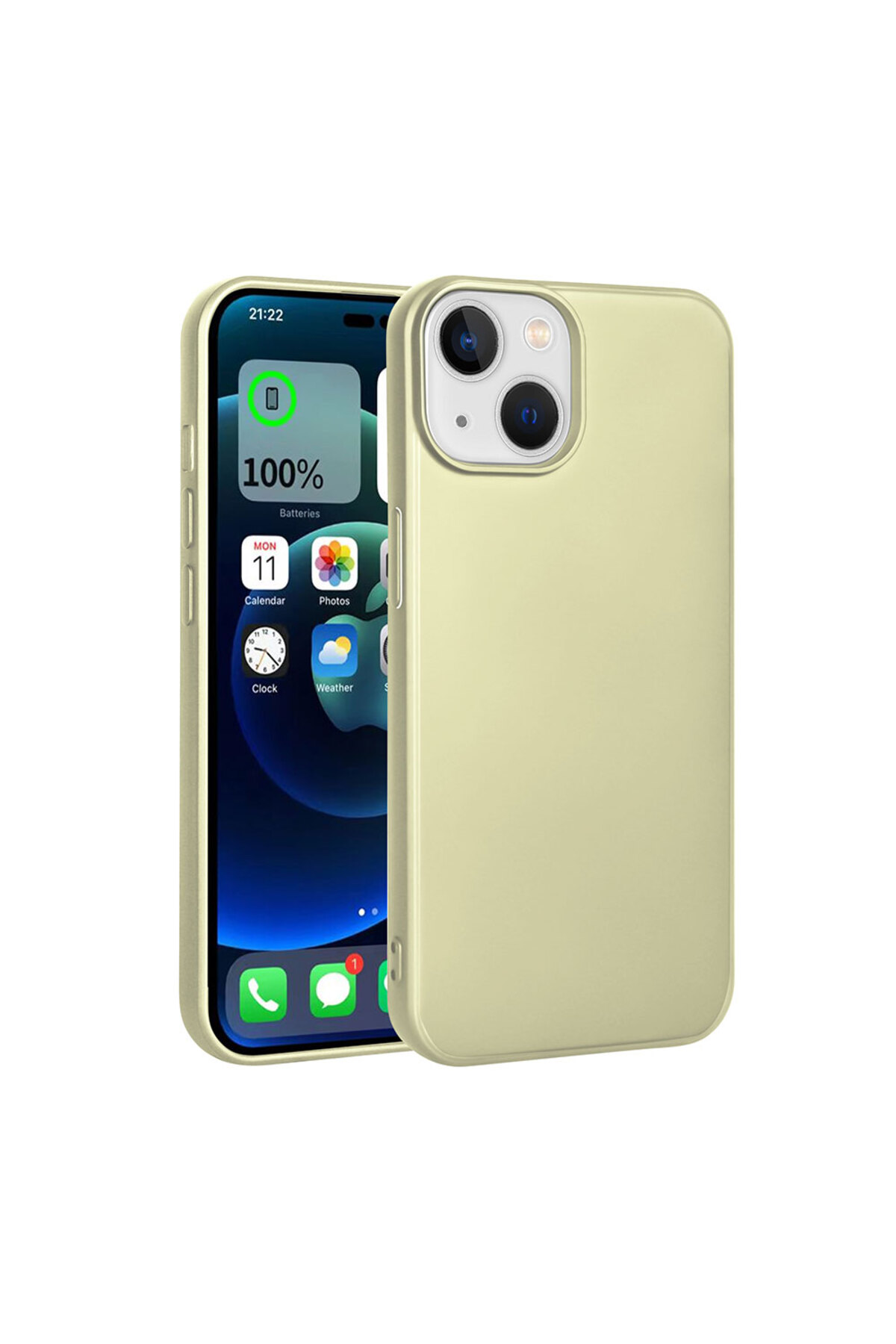 iPhone 15 Plus Uyumlu NVTH Premier Silikon Kılıf-Gold