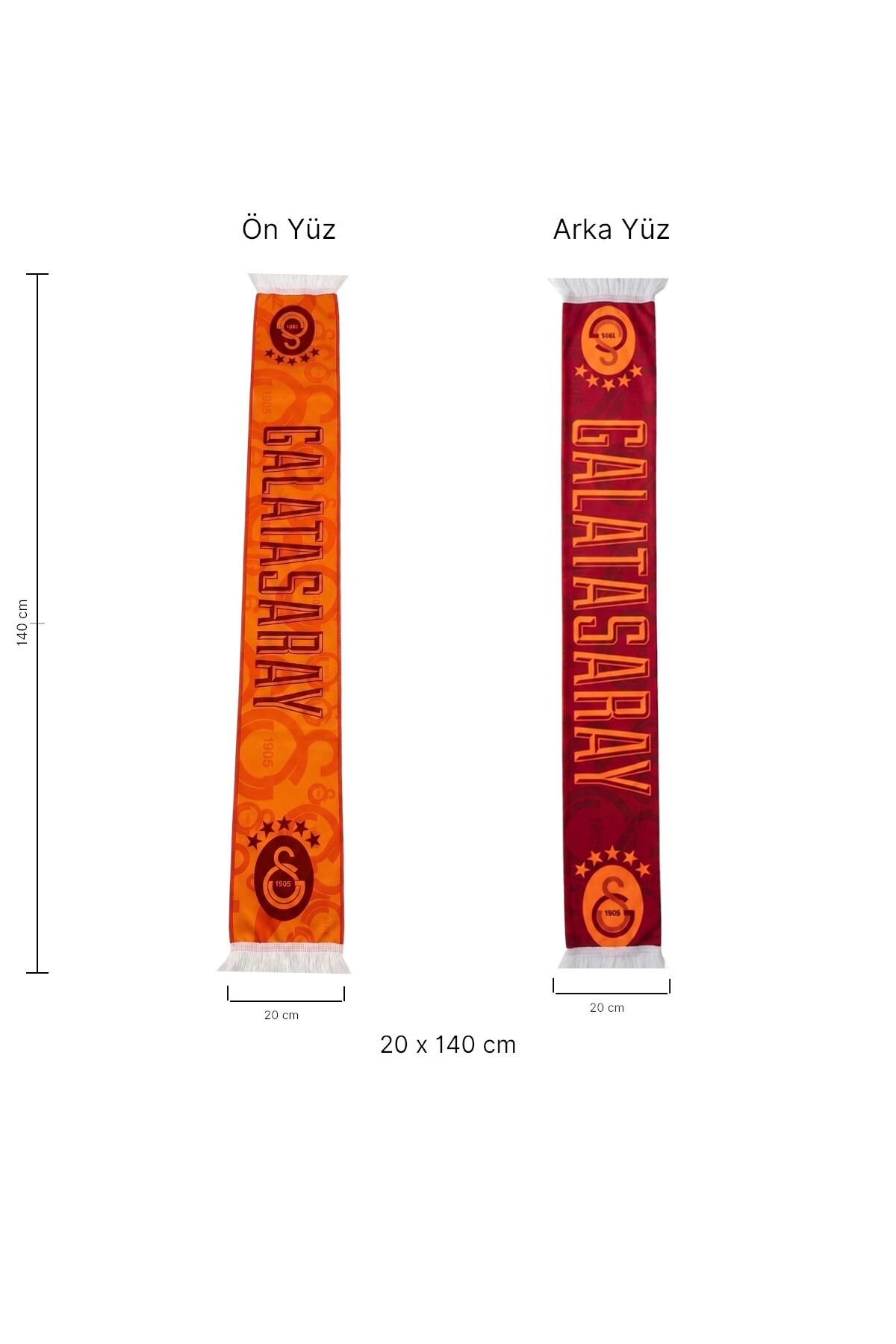 Galatasaray ORİJİNAL LİSANSLI SARI KIRMIZI ŞAL ATKI görsel 2
