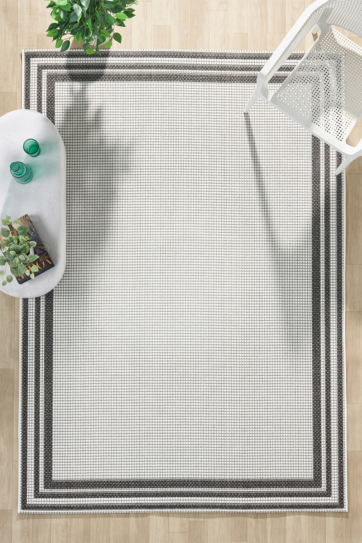 Nancy Modern Sisal Jute Dustproof Balcony Garden Kitchen Rug