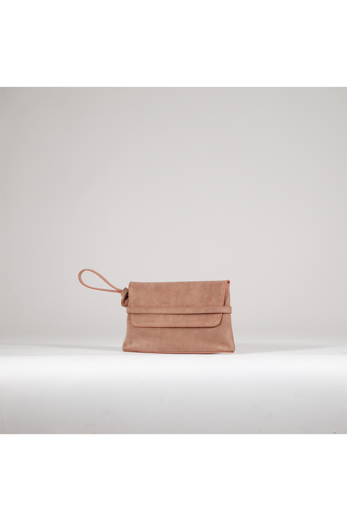 BEGRA ATELIER BEGRA Elara %100 Hakiki Süet Clutch Çanta - Bej (Desert) görsel 2