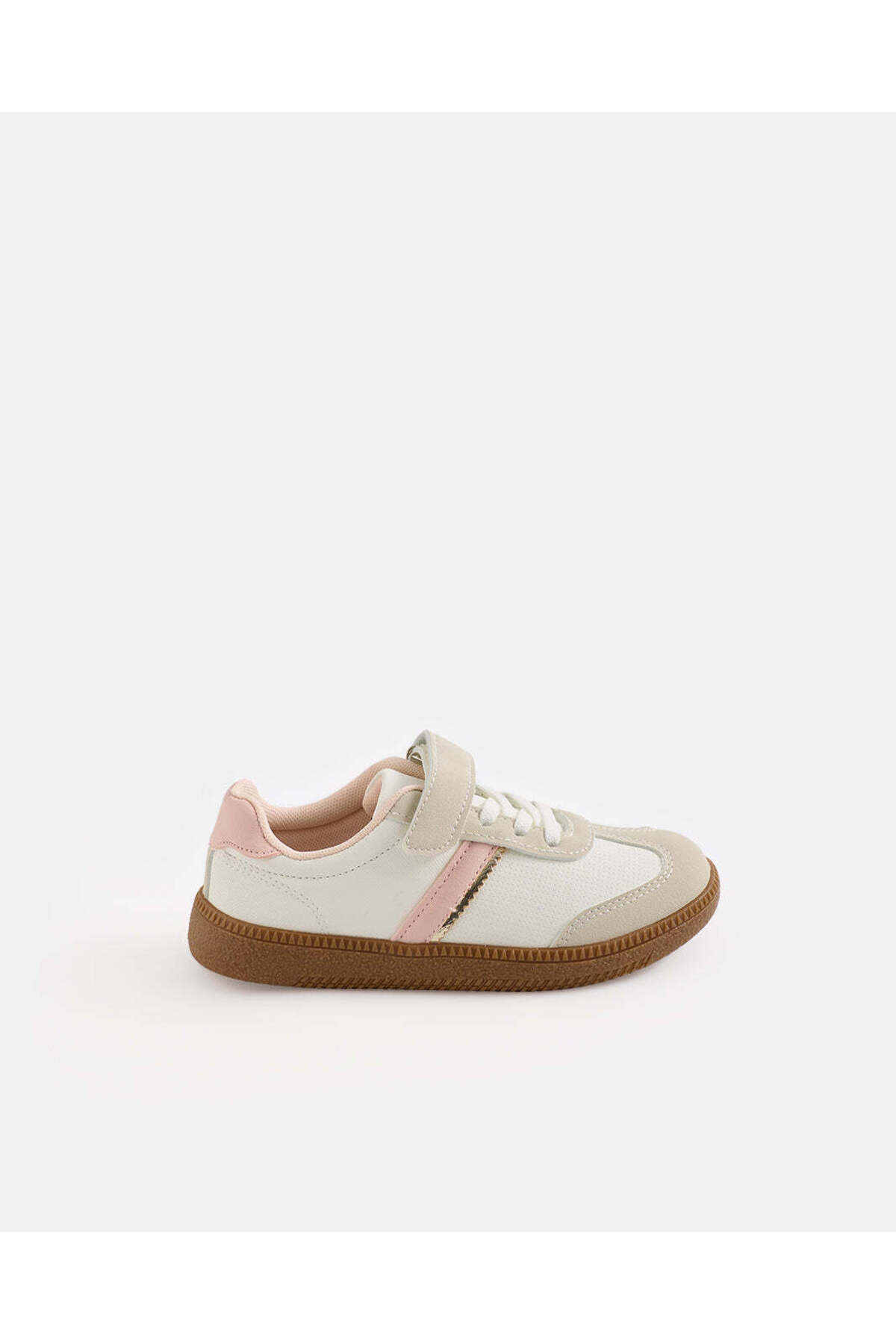 REDTAG Girls White Material Block Sneakers