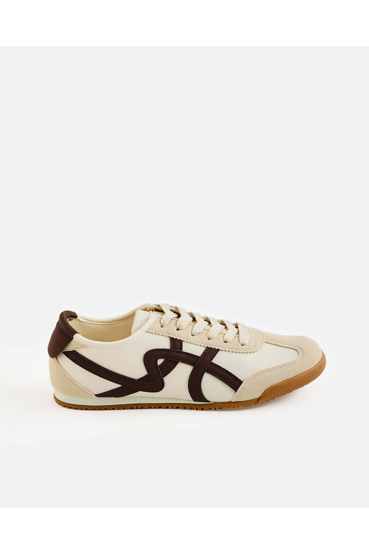 REDTAG Women Beige And Brown Lace Up Sneakers