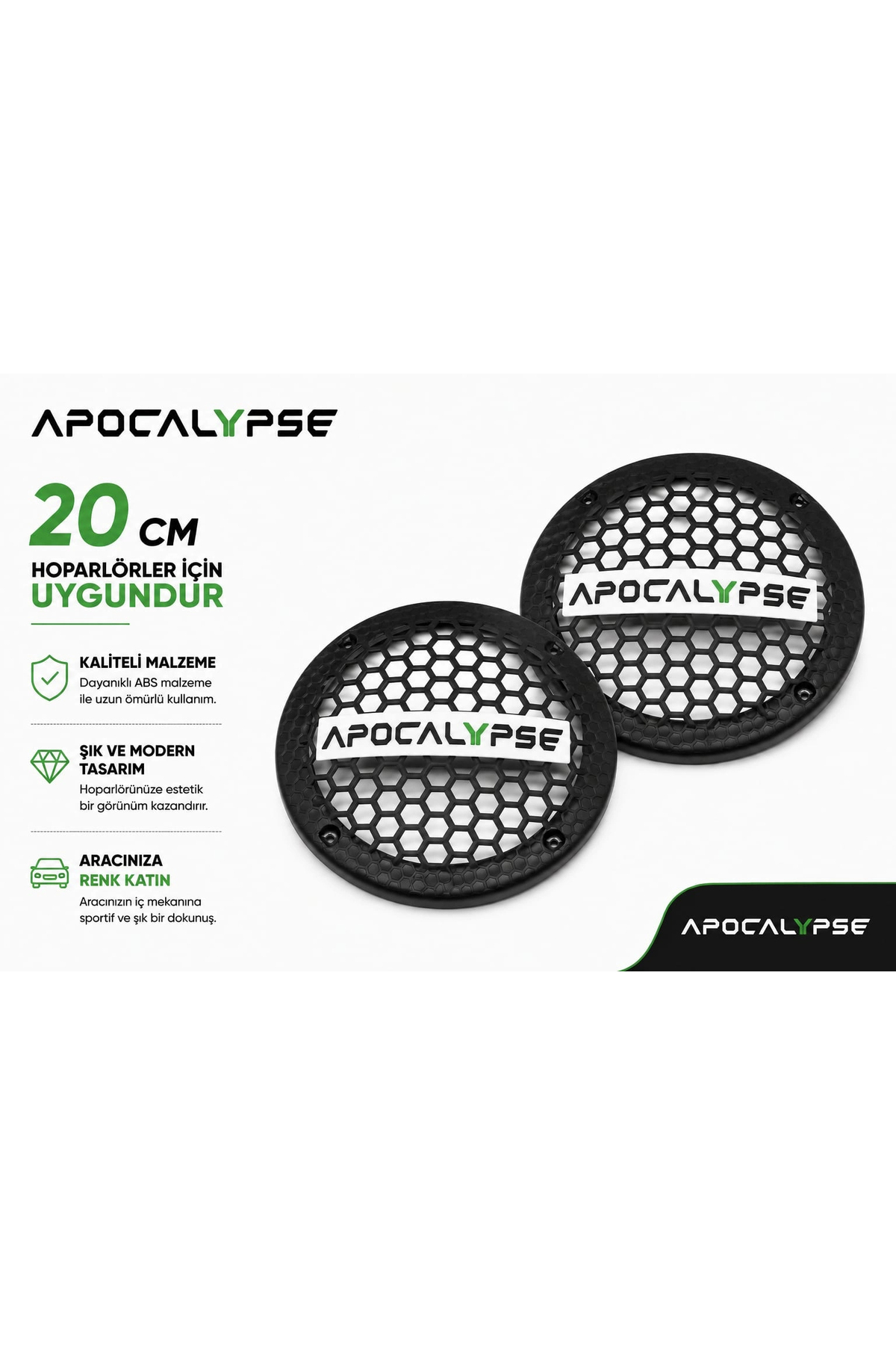Alice★napnap APOCALYPSE 20cm Hoparlör Kapağı - Logolu Kaliteli Plastik Midrange
