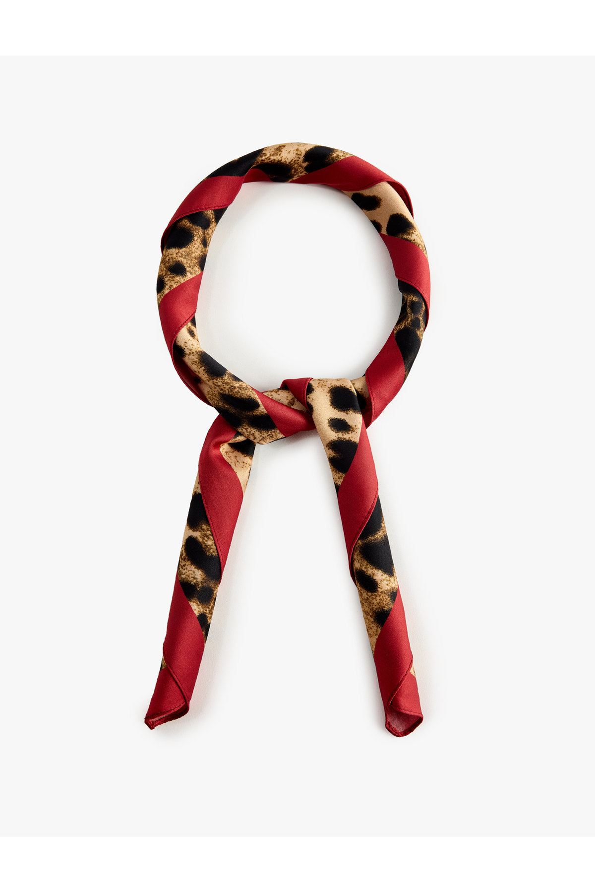 Koton Leopar Desenli Kare Fular Bandana