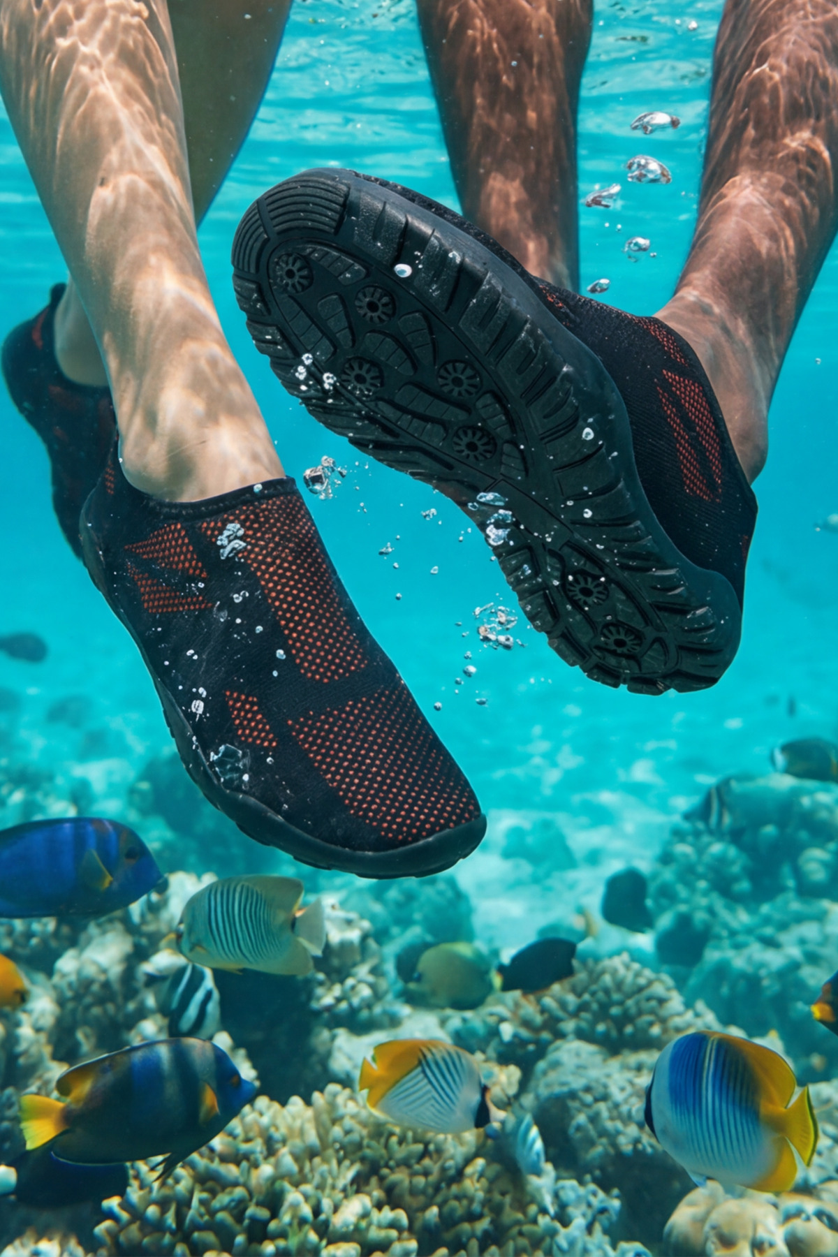Liarca WAVEGLIDE - Esnek Siyah - Turuncu Unisex Deniz ve Plaj Ayakkabısı, Nefes Alabilir ve Hızlı Kuruyan görsel 3