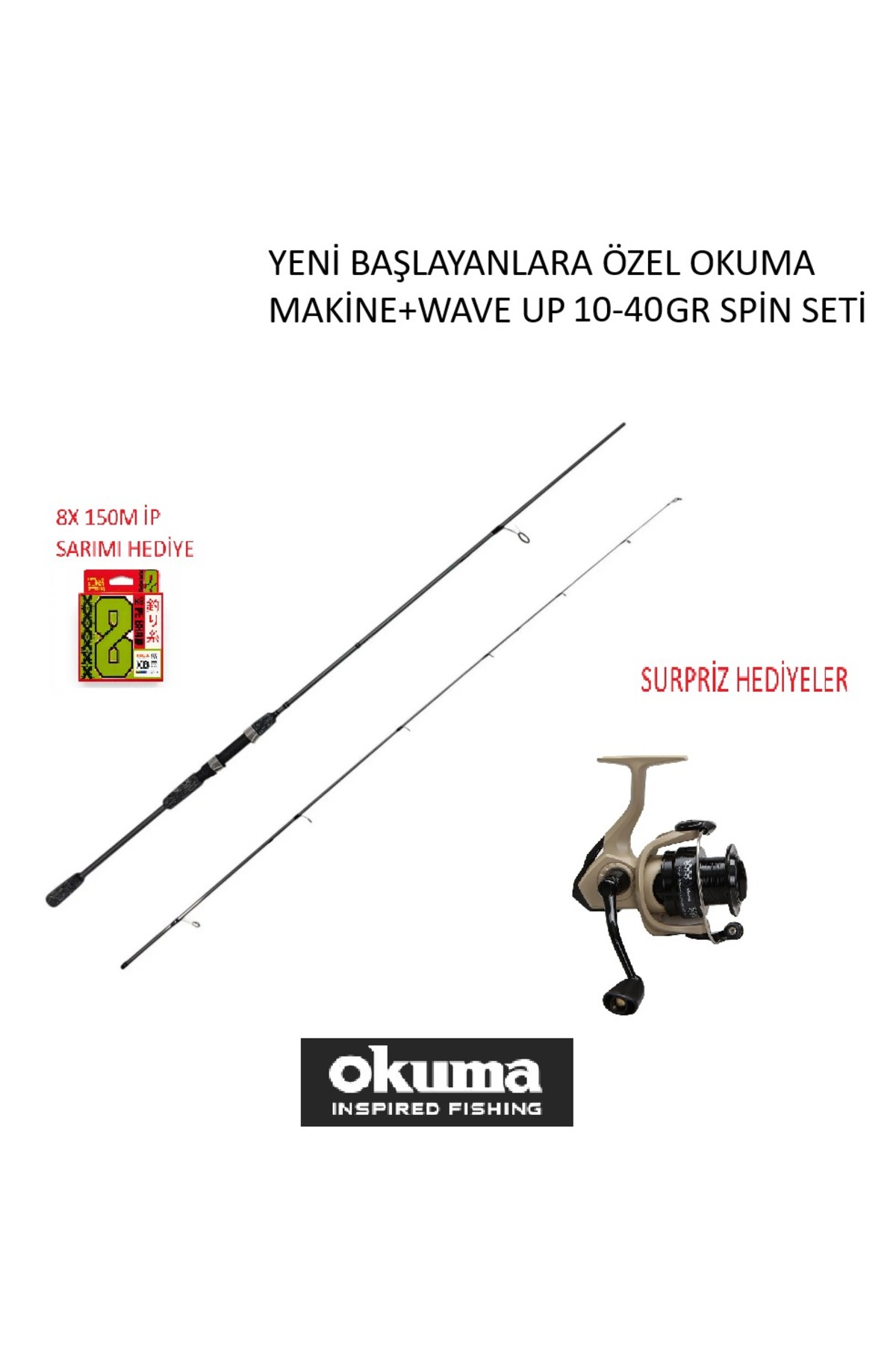 Okuma Outrax OR-4000SGA 1+1BB Olta Makinesi+Okuma Wave Up Spin