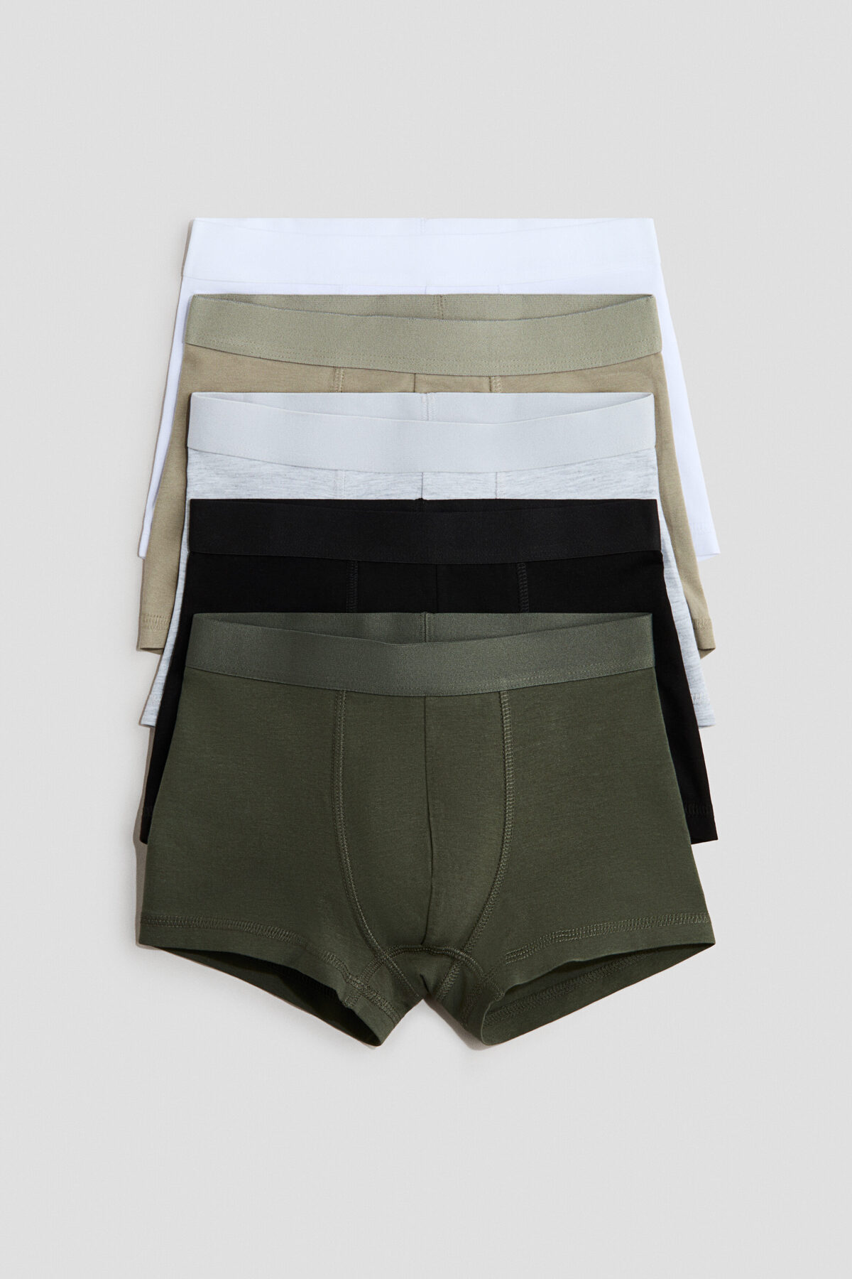 شورت بوکسور نخی بسته 5 عددی اچ اند ام باکسر H&M