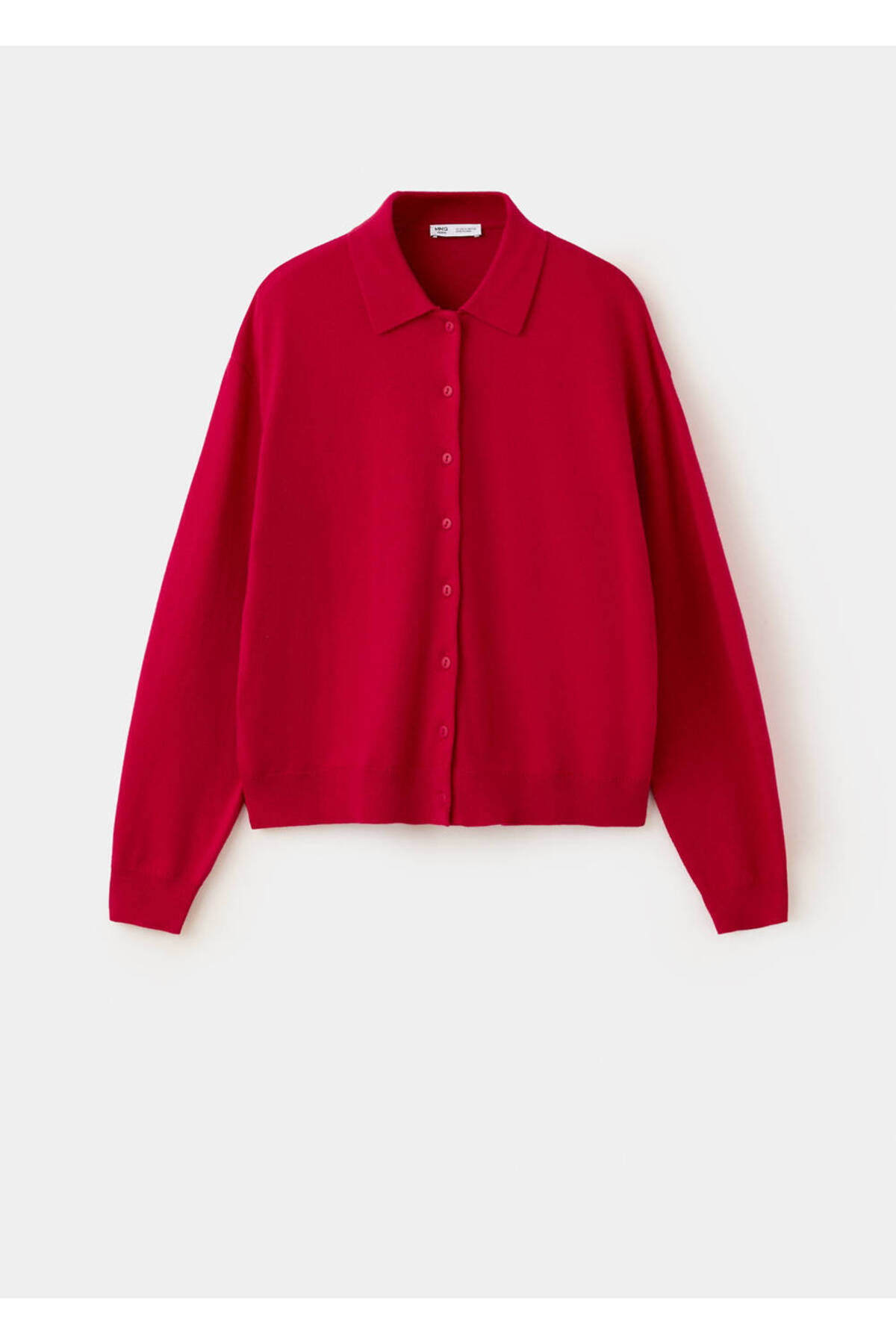 Mango Teen Polo yaka ince triko hırka görsel 3