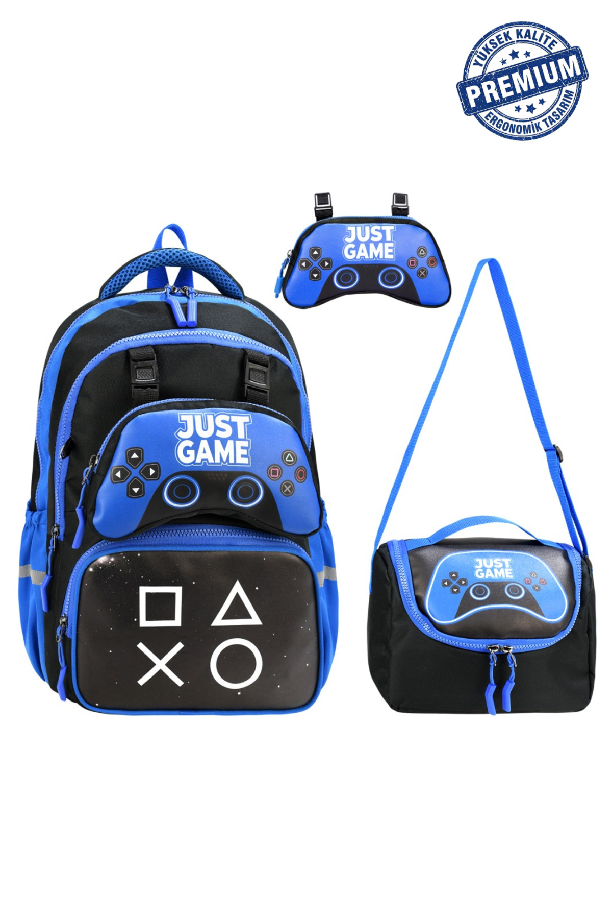 great bags Ultra Luxury Gamer Design Boys' Orthopedic Primary School Bag with Thermal Nutrition and Joystick Pen Holder