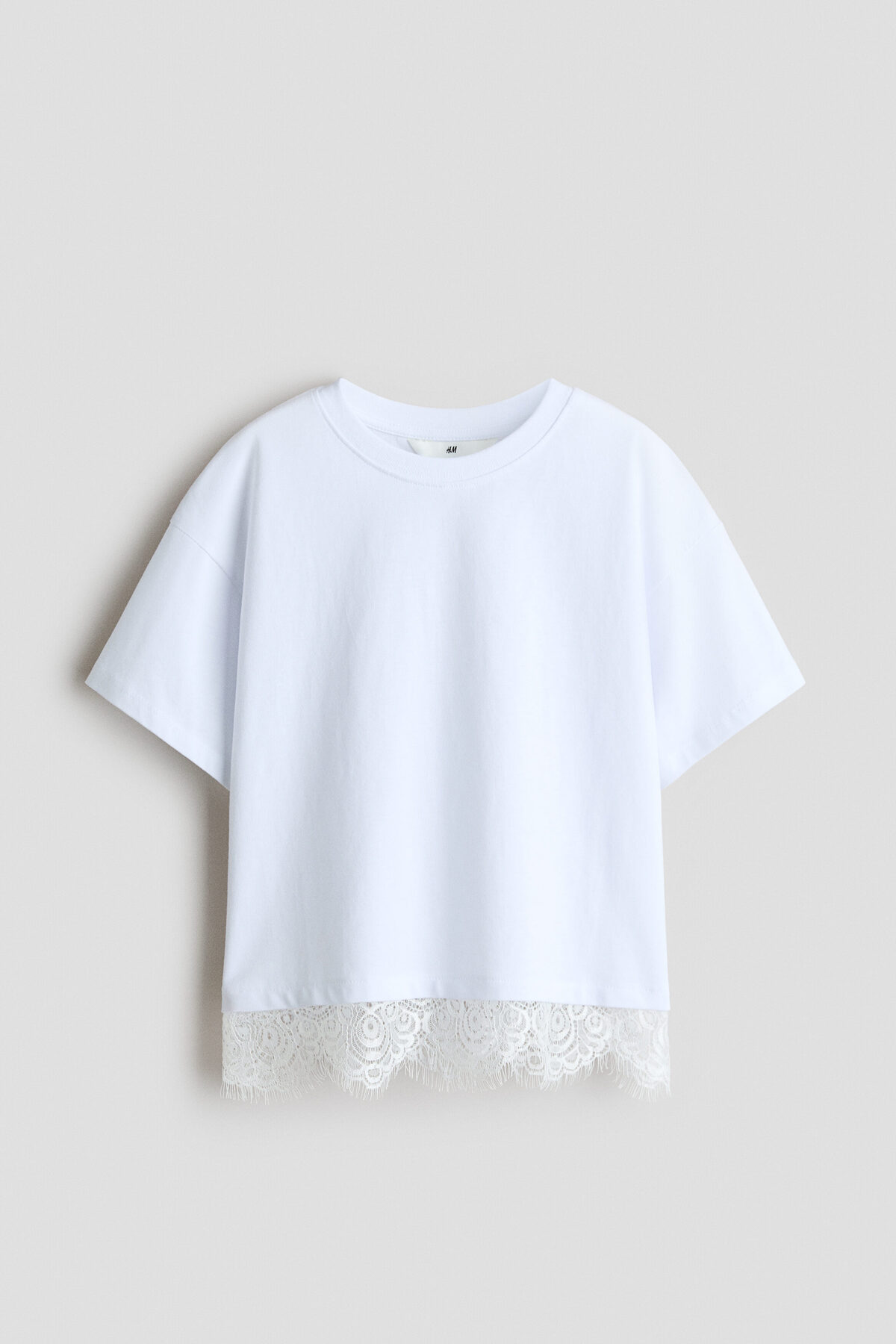 تی‌شرت نخی با حاشیه توری اچ اند ام تی شرت H&M