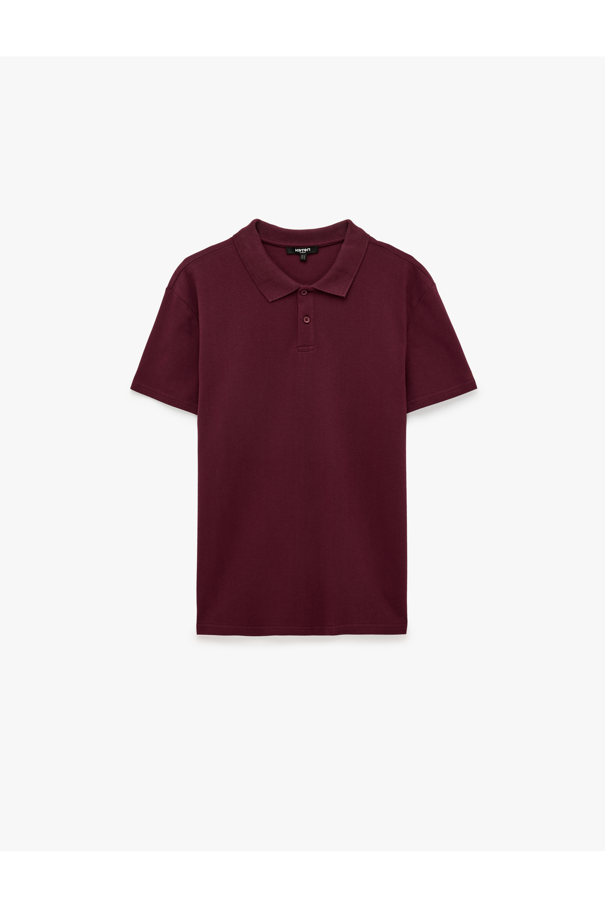 Koton Cotton Pique Fabric Short Sleeve Polo Collar Printed Slim Fit T-Shirt