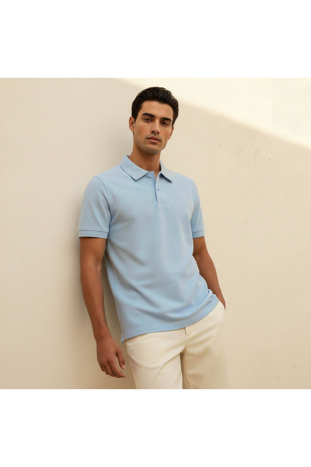 Splash FAV Men Short Sleeves Textured Polo T-shirt