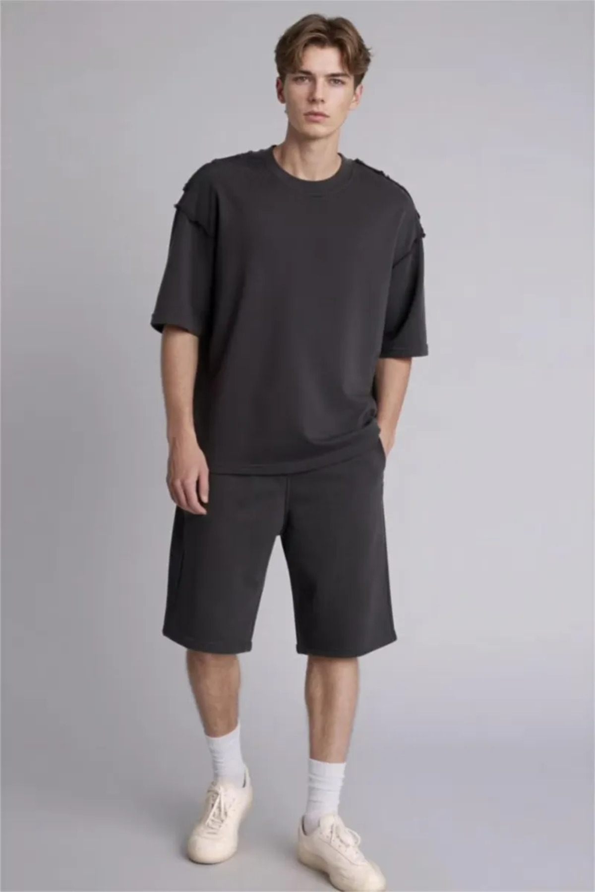 DeFacto BAGGY Fit Beli Lastikli Şort G4185AX26SM görsel 2