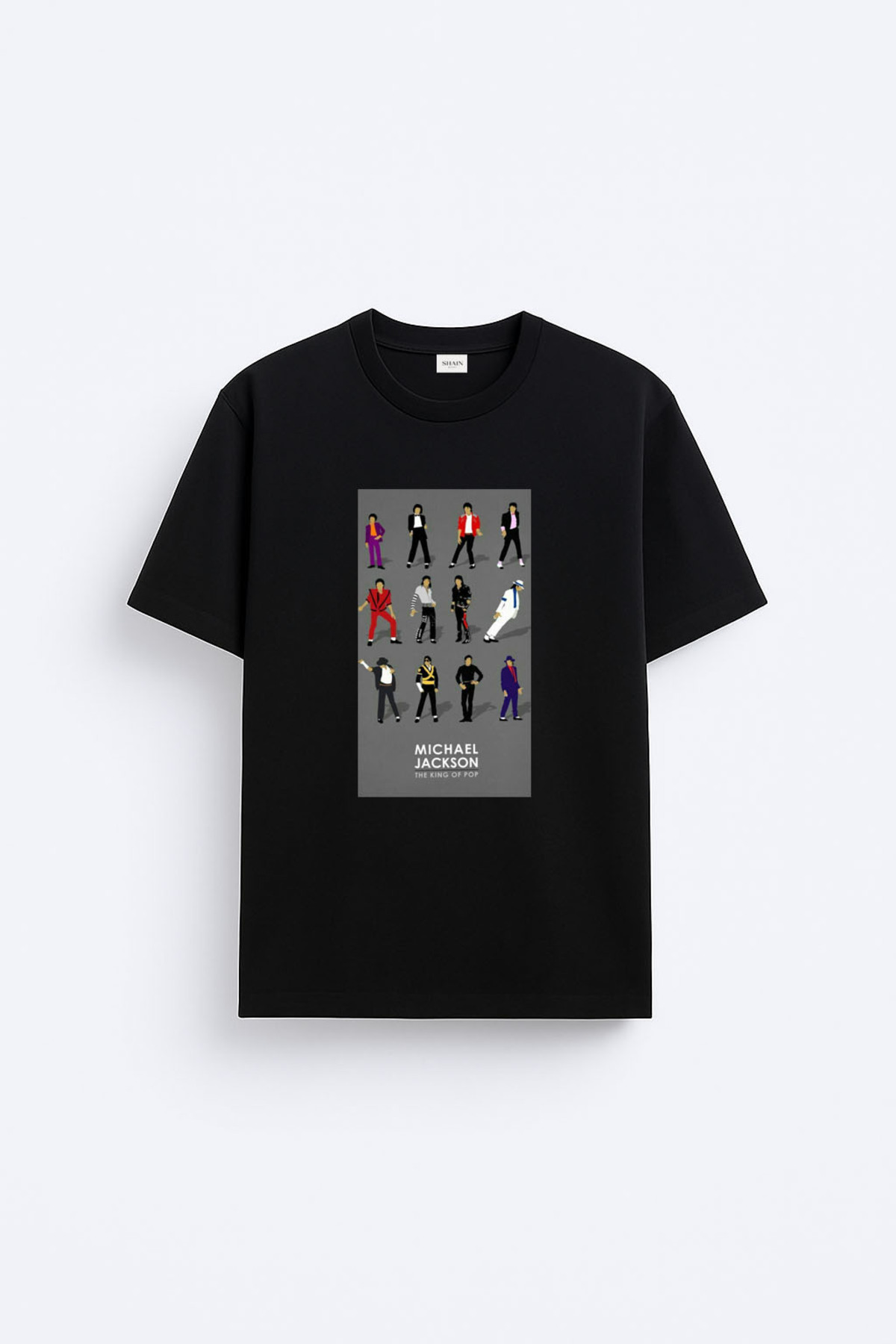 cesita Michael Jackson Printed Cotton Black T-Shirt T-Shirt