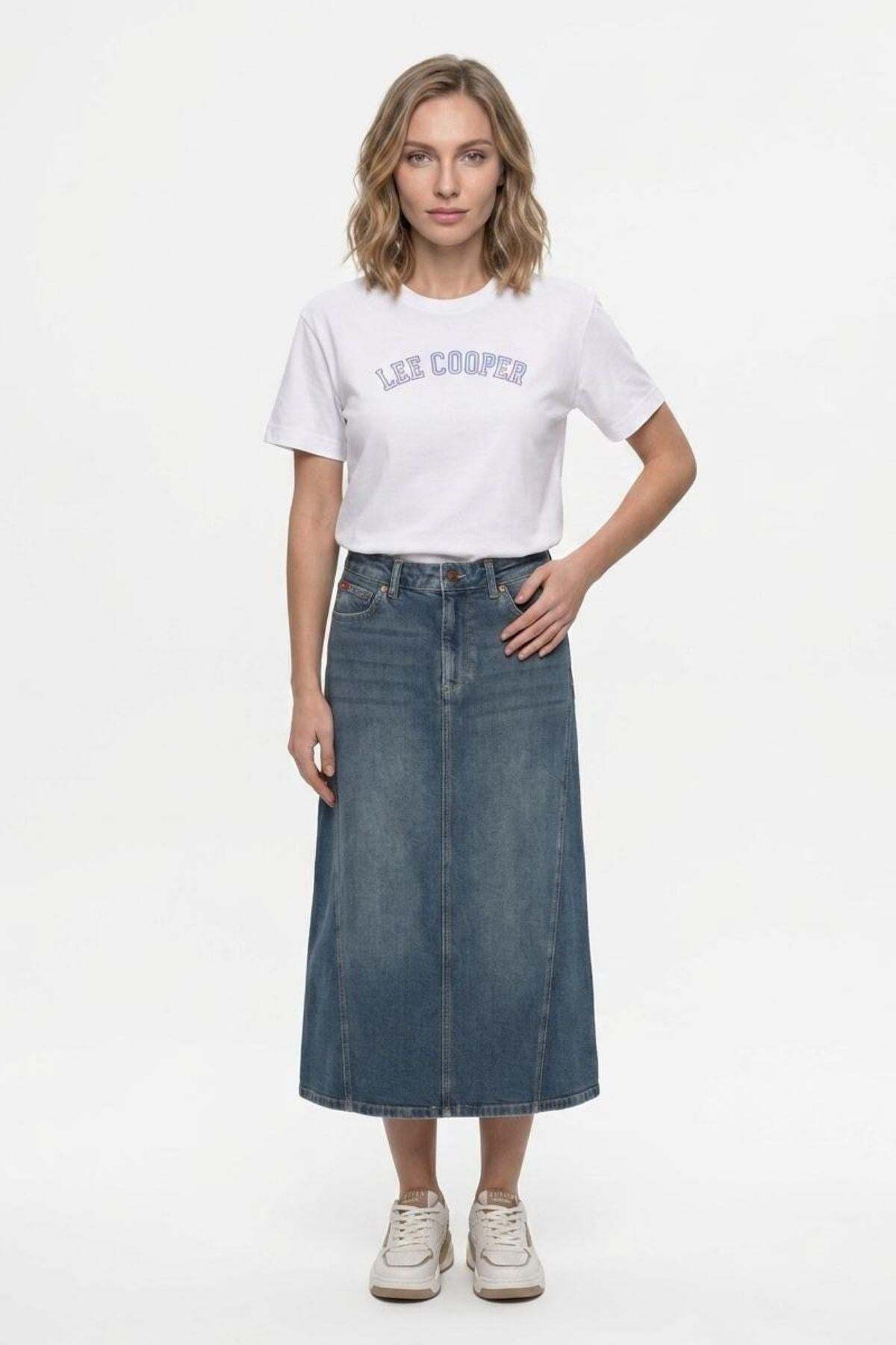 Lee Cooper NORA Kadın Jean Etek Mavi