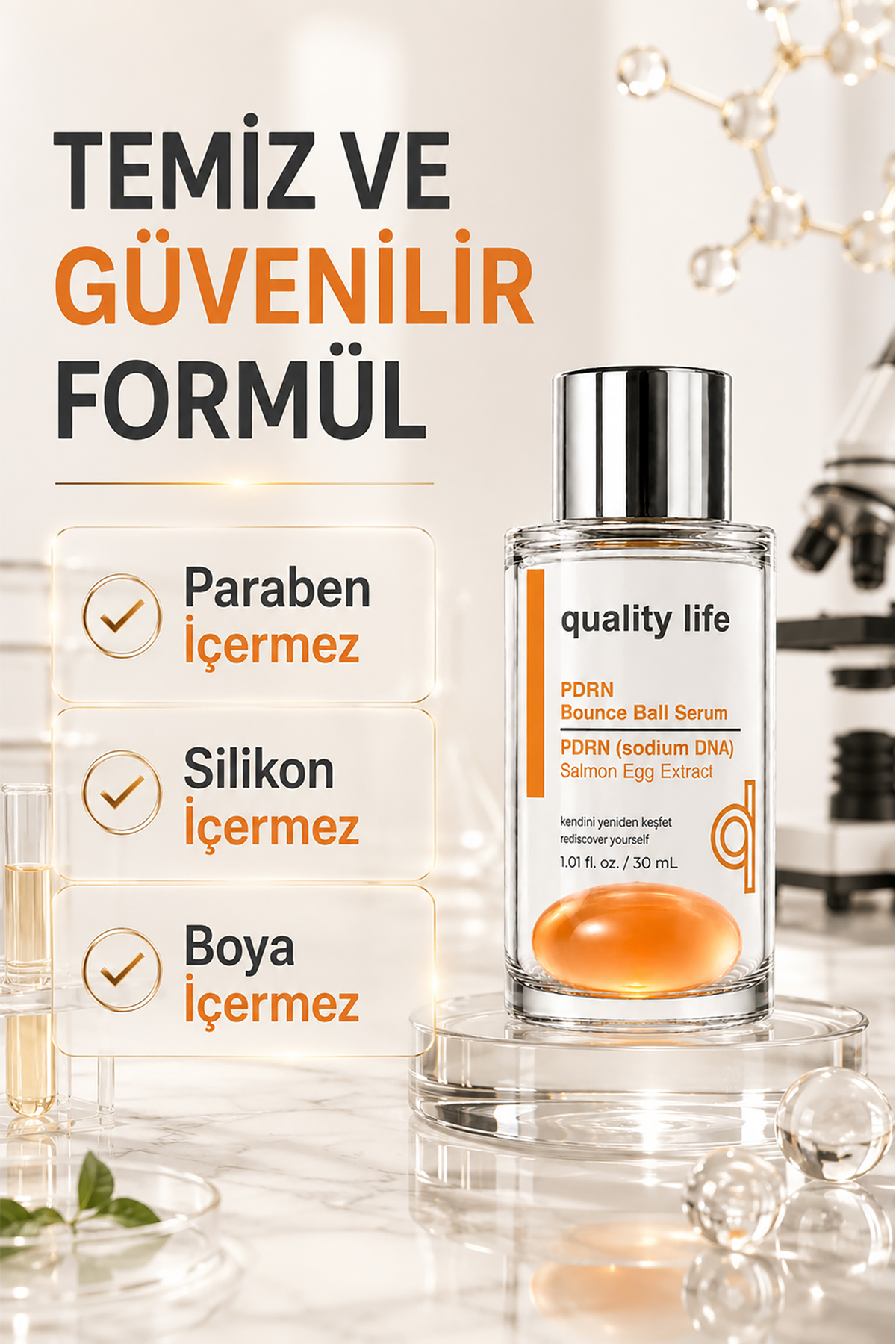 سرم دو فاز PDRN مدل Salmon DNA Bounce Ball NAD+، یک سرم دو فاز ترمیم کننده، بازسازی کننده و جوان کننده پوست است که به از بین بردن چین و چروک و خطوط ریز کمک می‌کند. — تصویر 5 از 8