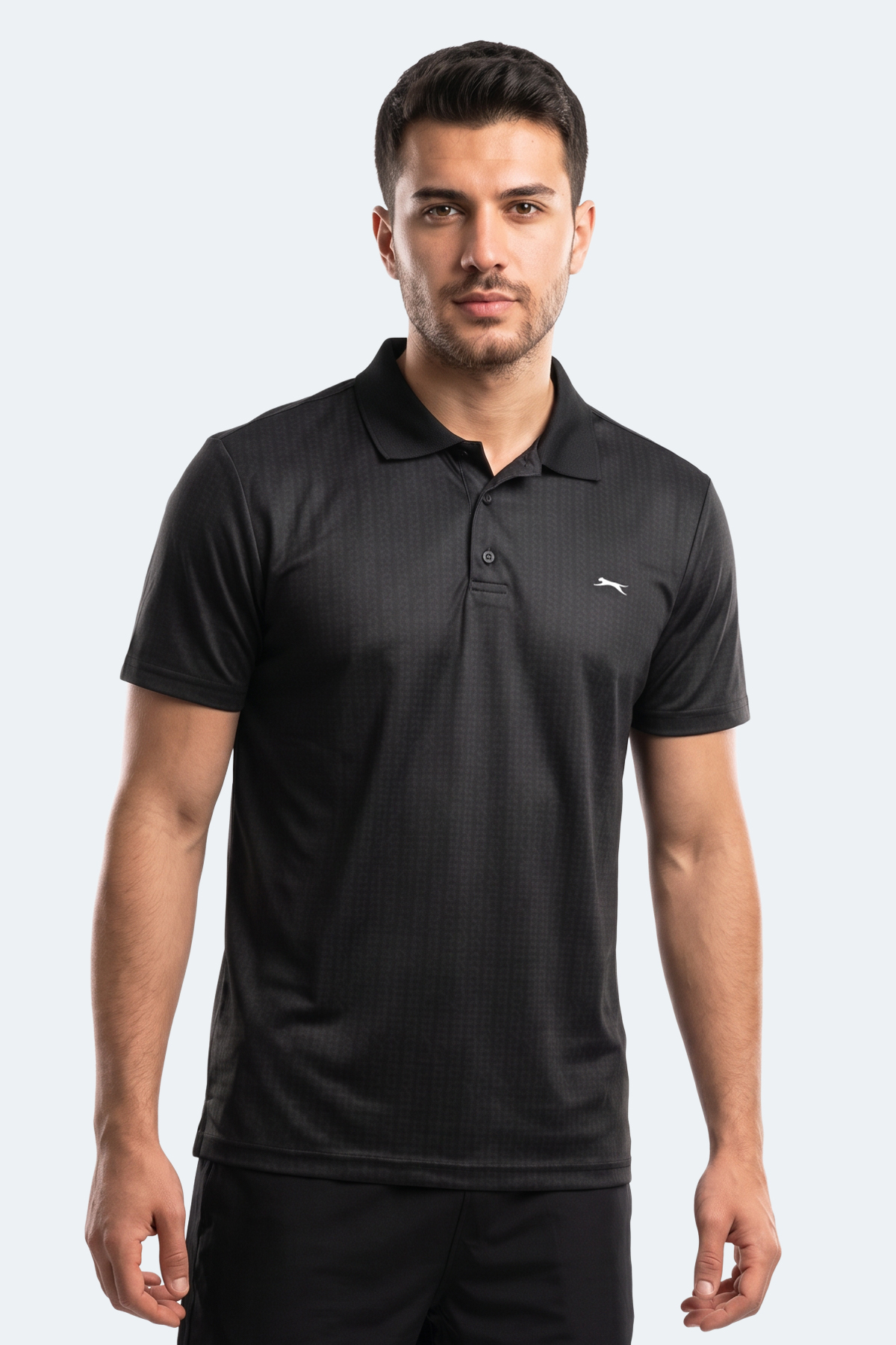 تی‌شرت یقه‌دار مردانه روبلز مشکی اسلازنگر پولوشرت Slazenger