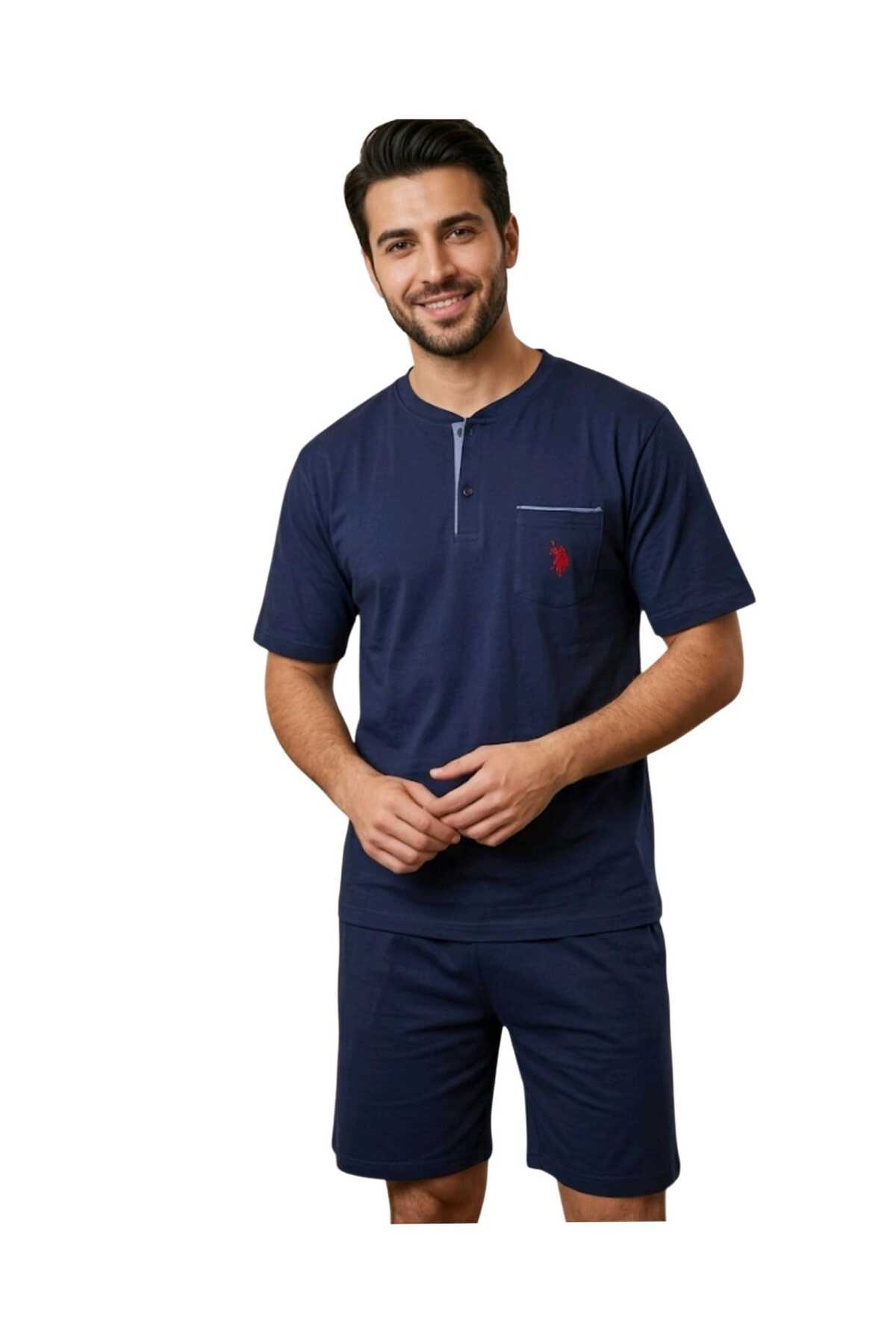 Polo U.S. Assn. Pamuklu ikili Erkek Şort Takımı