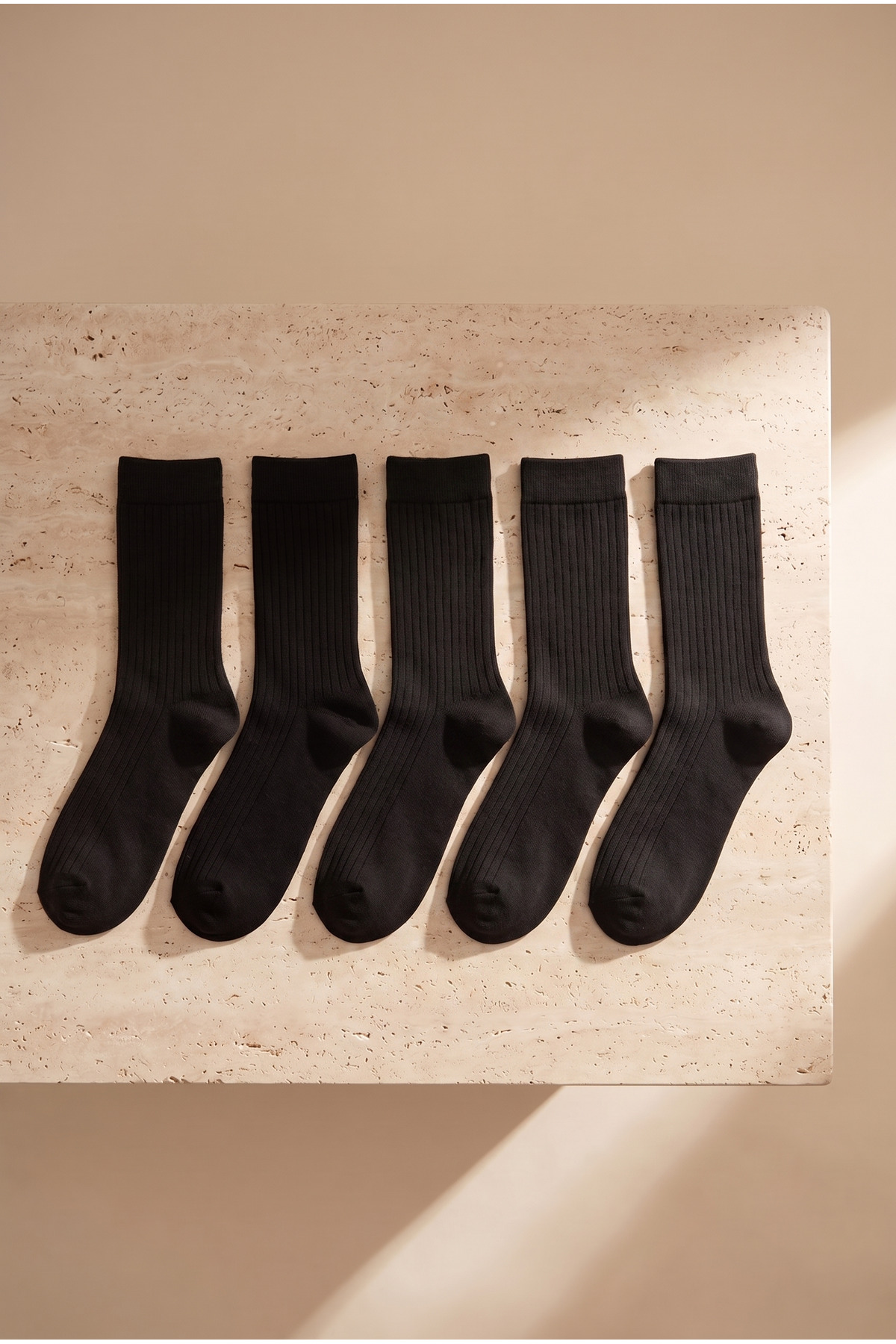 Katia&Bony 5'li Paket Unisex Soket Çorap Siyah Mix