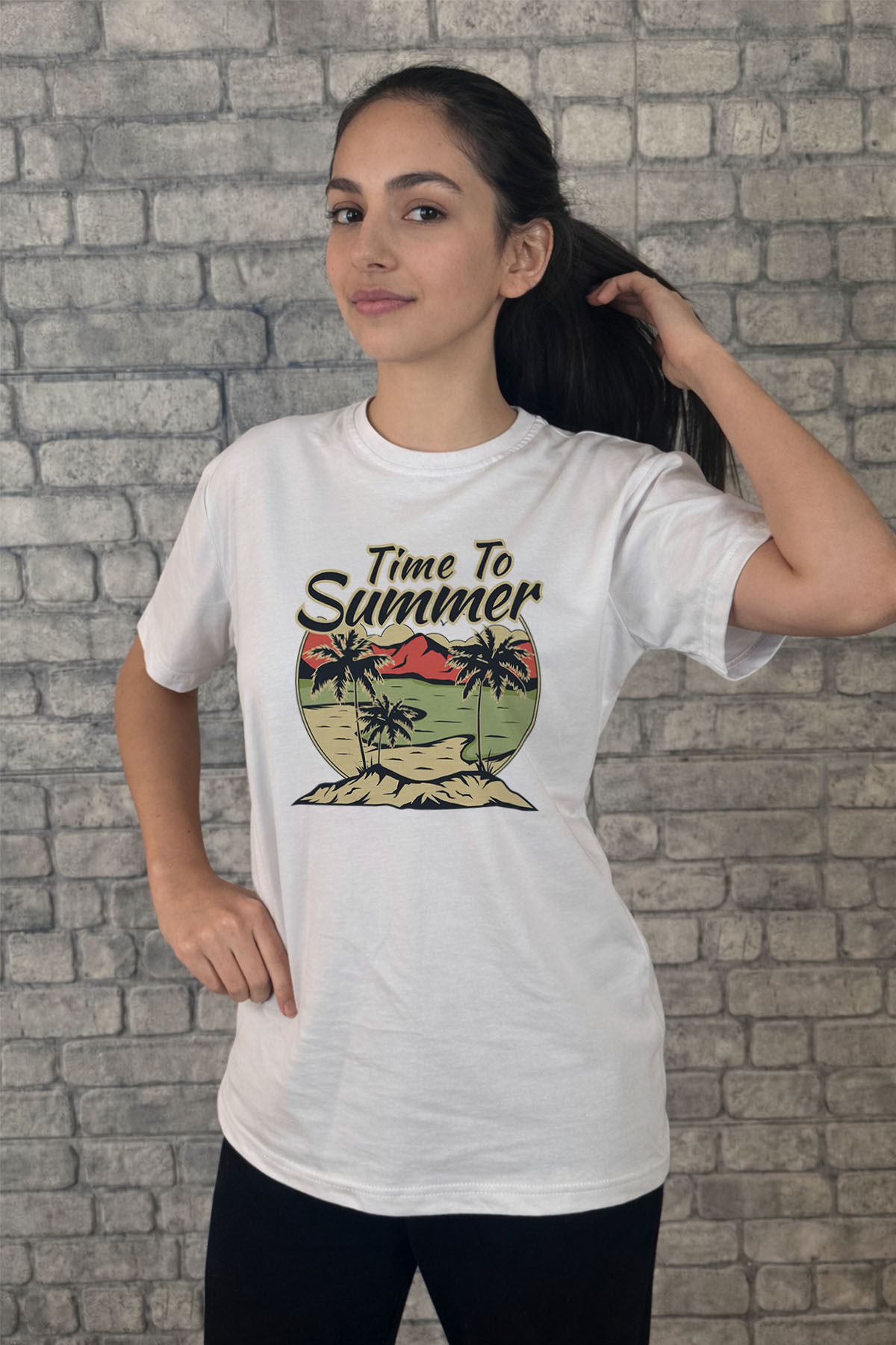 örses Time to Summer Printed Premium T-Shirt | Special Gift Includes