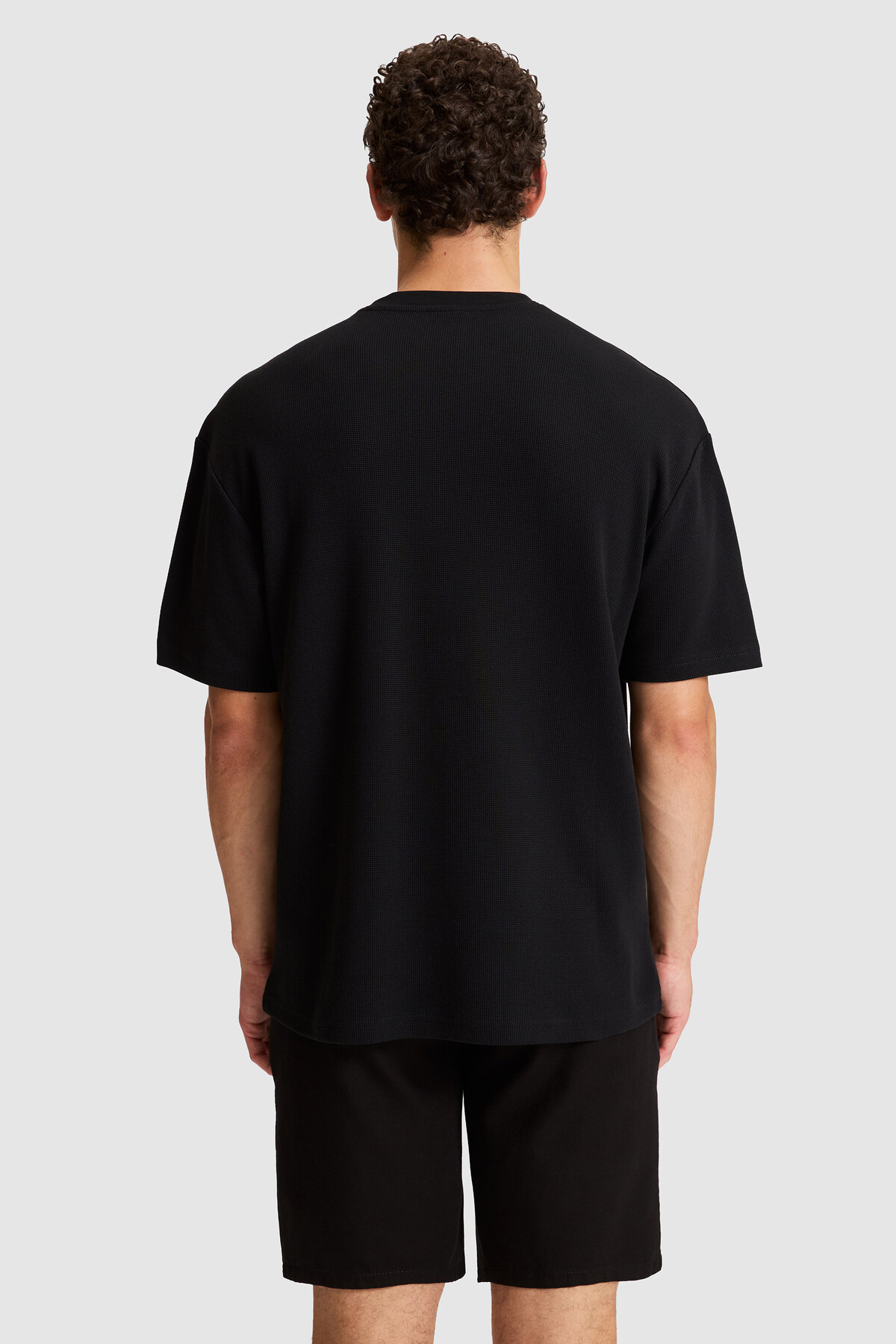 U.S. Polo Assn. Erkek Siyah Comfort Fit Bisiklet Yaka Tişört 50326950-VR046 görsel 5