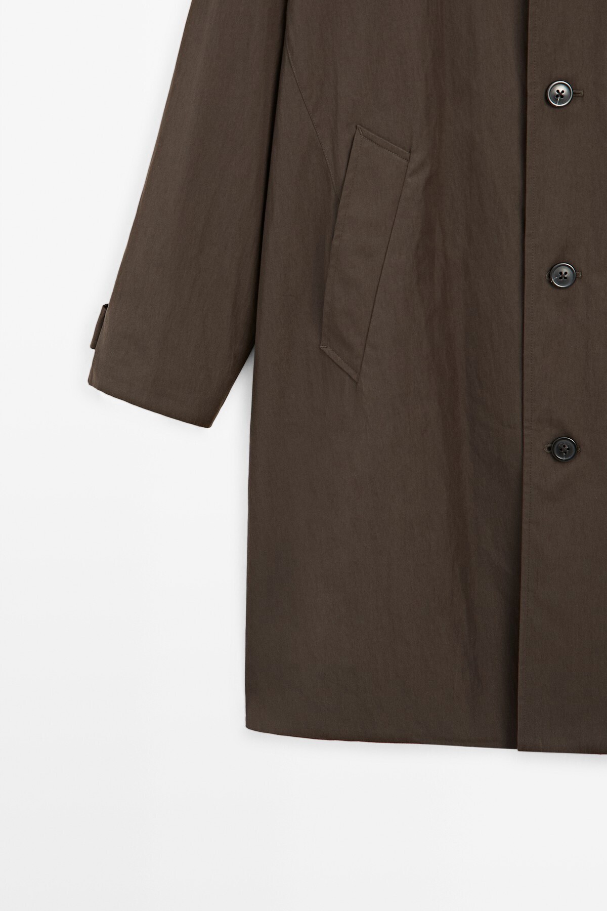 Massimo Dutti Uzun çift taraflı trençkot görsel 7