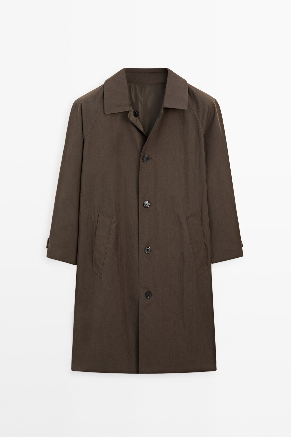 Massimo Dutti Uzun çift taraflı trençkot görsel 5