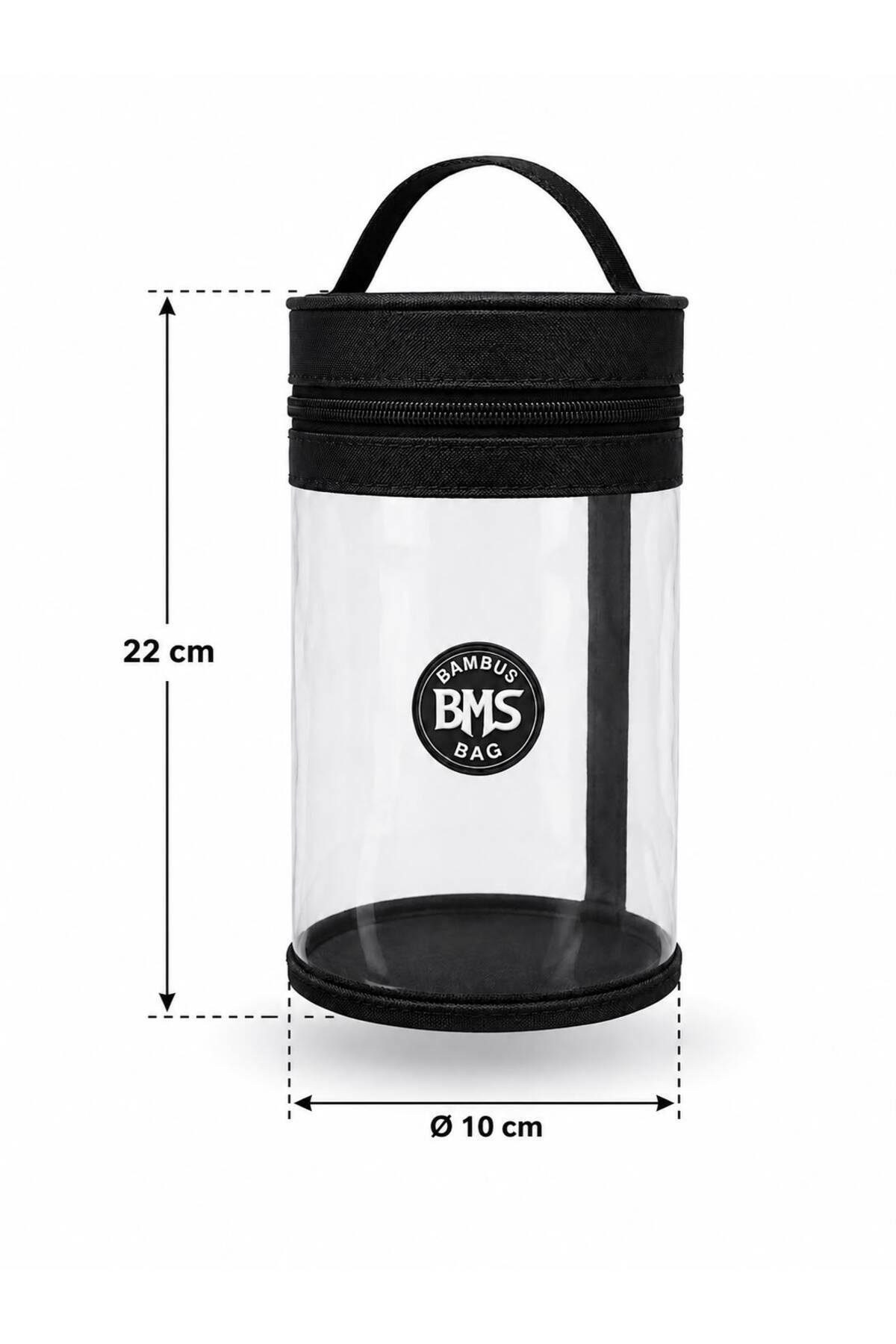 Silindir Makyaj Fırça Düzenleyici Çok Amaçlı Pvc Seyahat Kozmetik Makyaj Çantası Organizer — مشکی BAMBUSSİLİNDİRMAKYAJ — تصویر 6 از 6