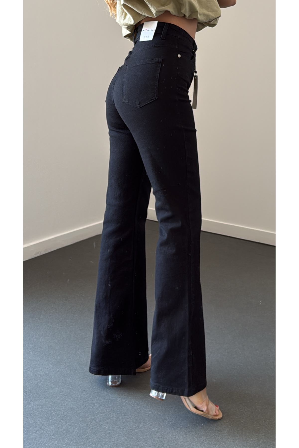 Narferita Nrf Extra Yüksek Bel Full Likralı Flare Jeans görsel 2