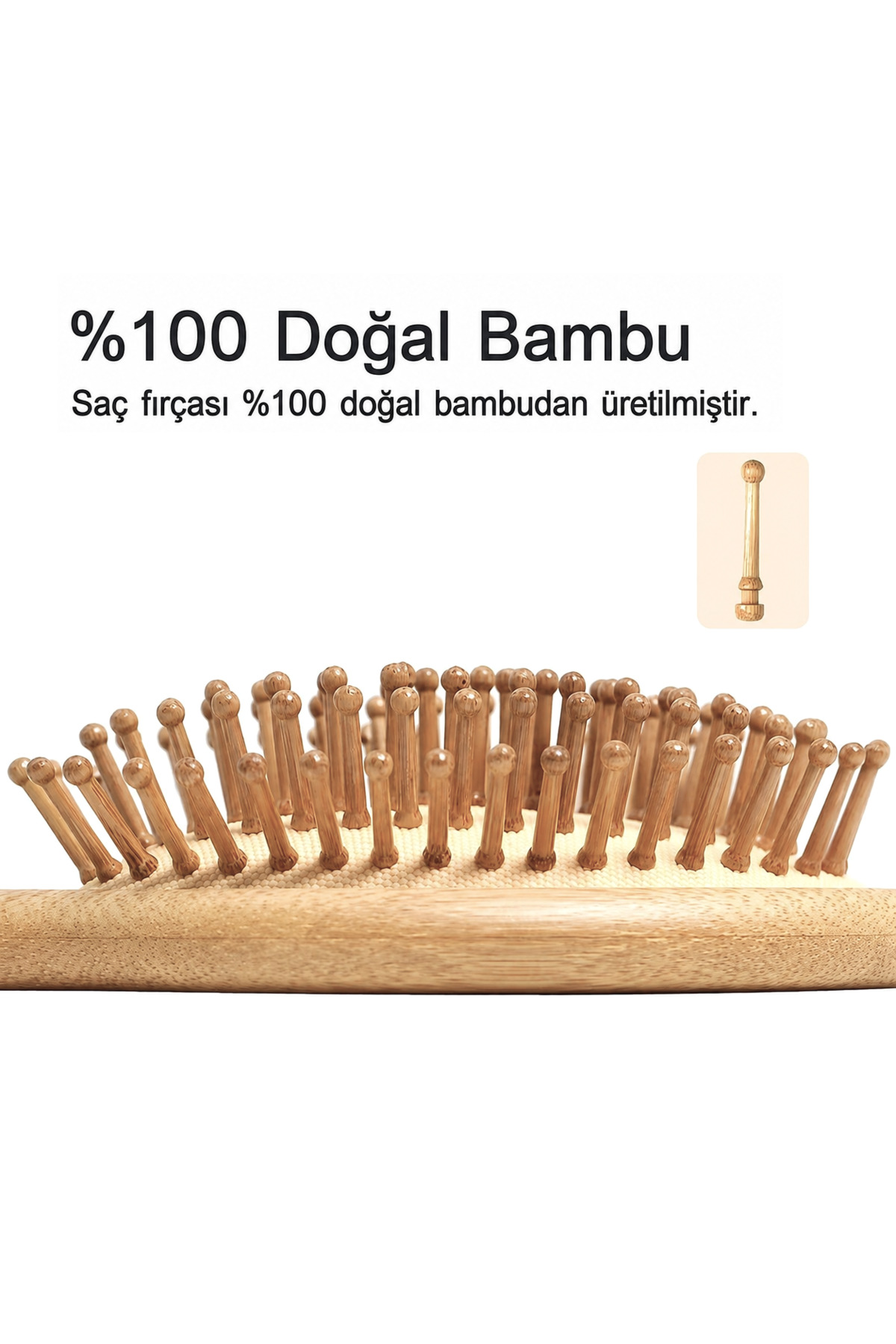 Fiber & Sentetik Peruklar İçin Kolay Tarama ve Dolaşıklık Açma Seti - 400 ml Fön Suyu + Ahşap Açma Tarağı - Pimli Tarak Fırça & Açma Spreyi — NS0255 — تصویر 5 از 6