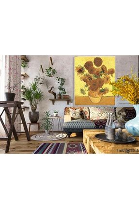 Kanvas Tablo Vincent Van Gogh Sunflowers Ayçiçekleri 40x60 Cm Duvar Dekorasyon Tablo Moda vangoghayçiçekleri50x70