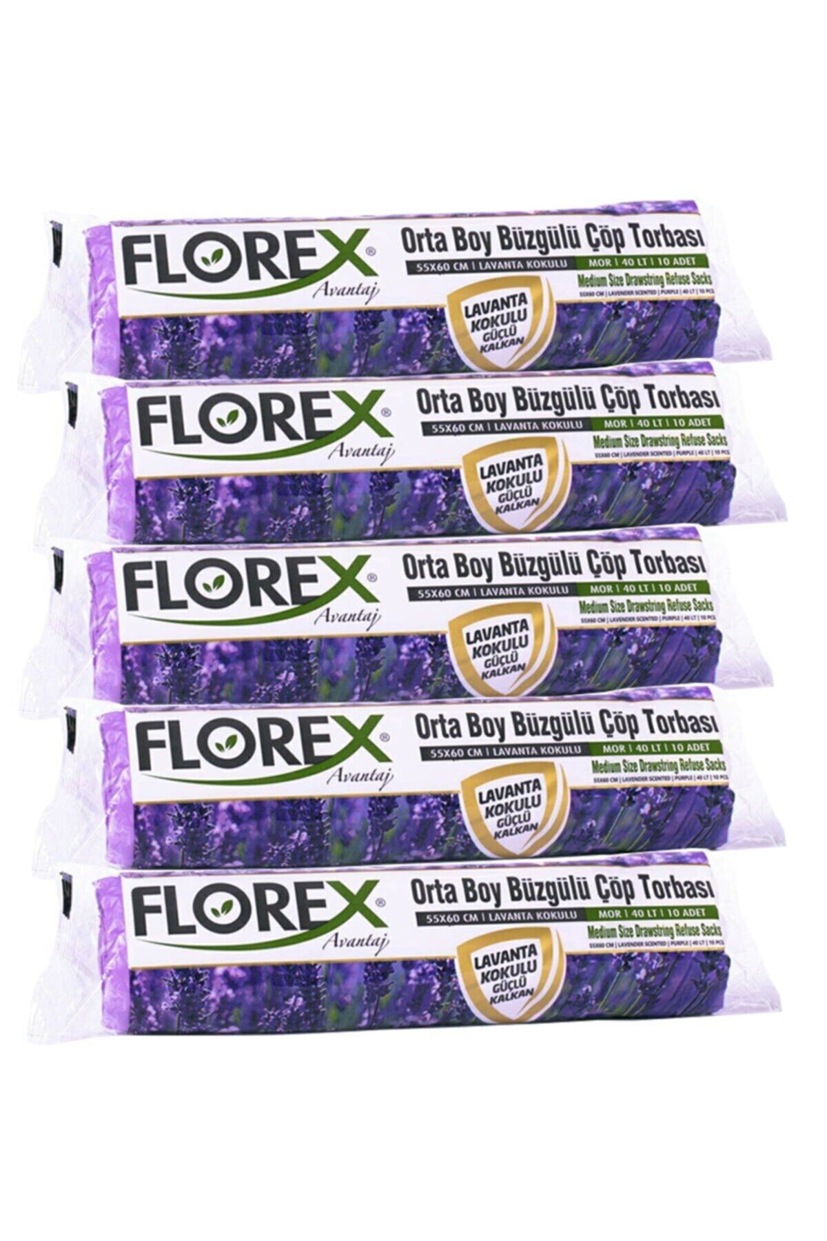 Florex-Drawstring Medium Size Garbage Bag 5 Rolls Lavender Scented 1