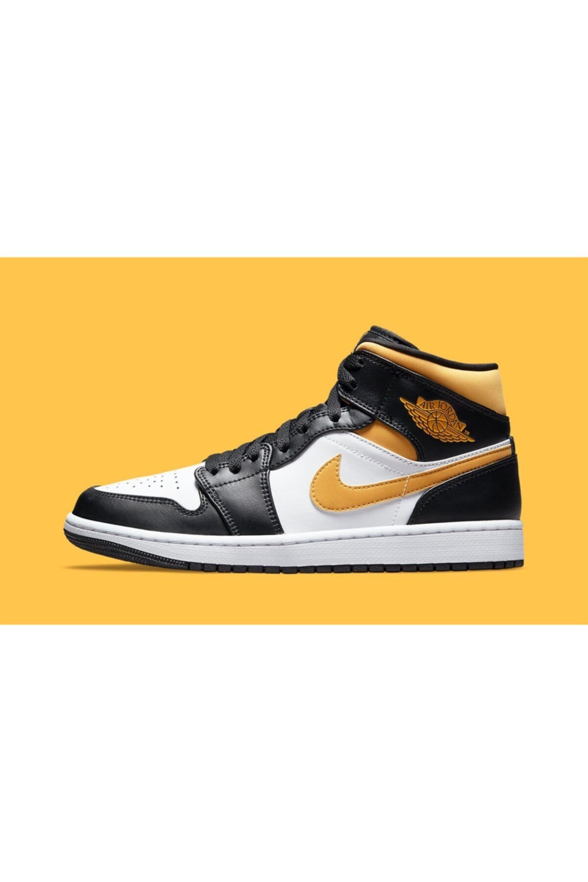 air jordan 1 mid white pollen black