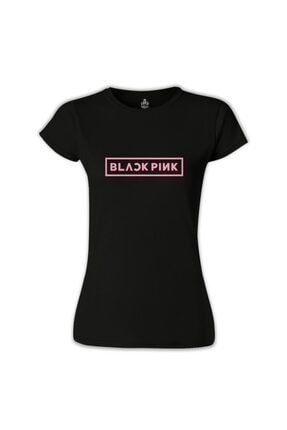 Black Pink - Logo Siyah Kadın Tshirt bs-1151