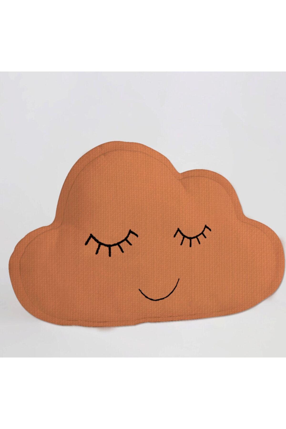 Miomundo Bebek & Çocuk Odası Bulut Dekoratif Yastık Uyku Arkadaşı Koyu Somon