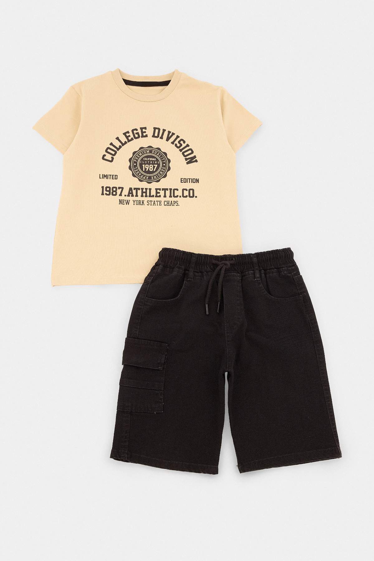 Trendyolmilla Kids Bej Düz Örme Erkek Çocuk Alt - Üst Takım TKDSS26AU00150