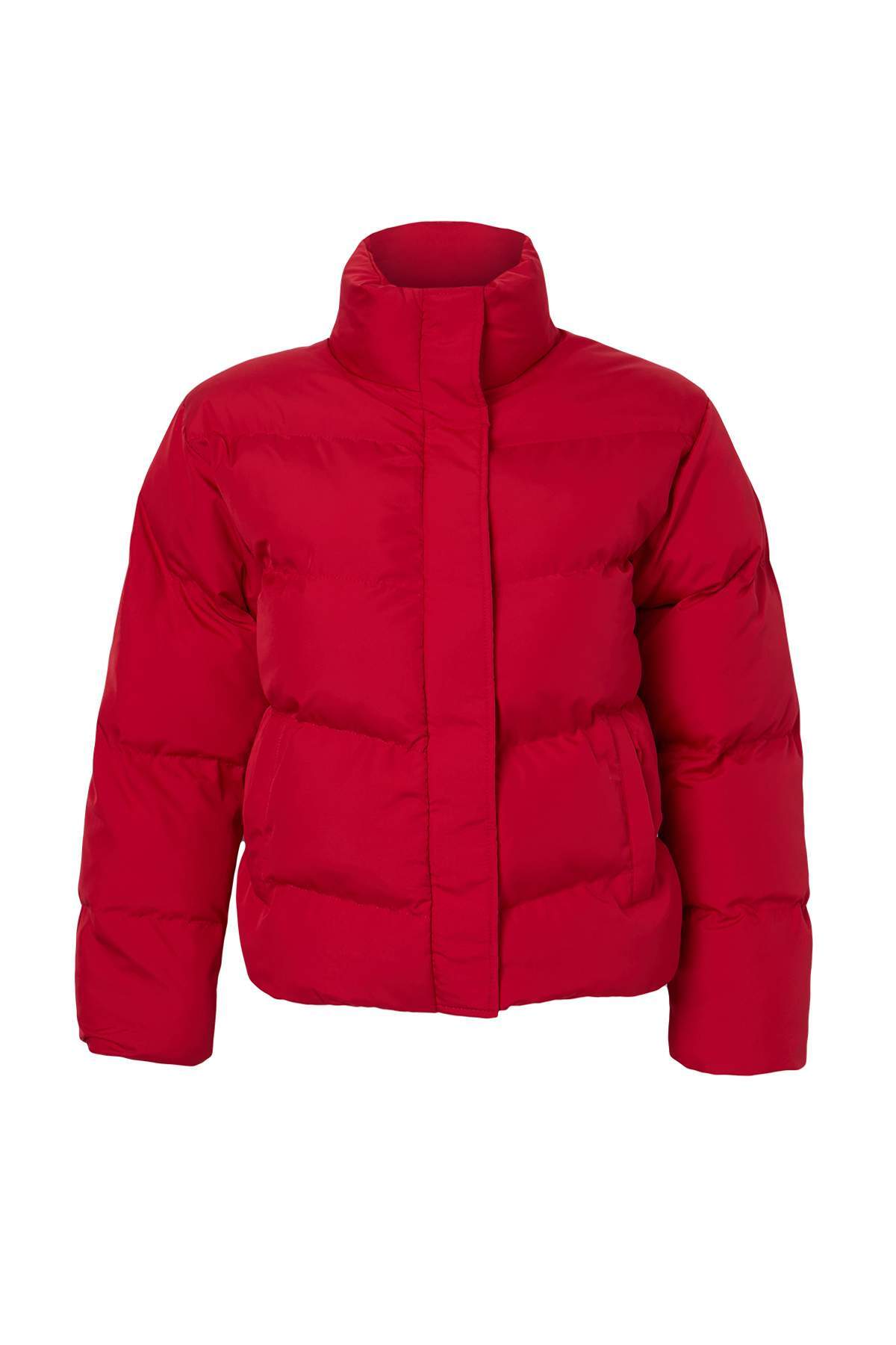 Trendyolmilla Kırmızı Regular Kalıp Su İtici Şişme Mont TWOAW24MO00048