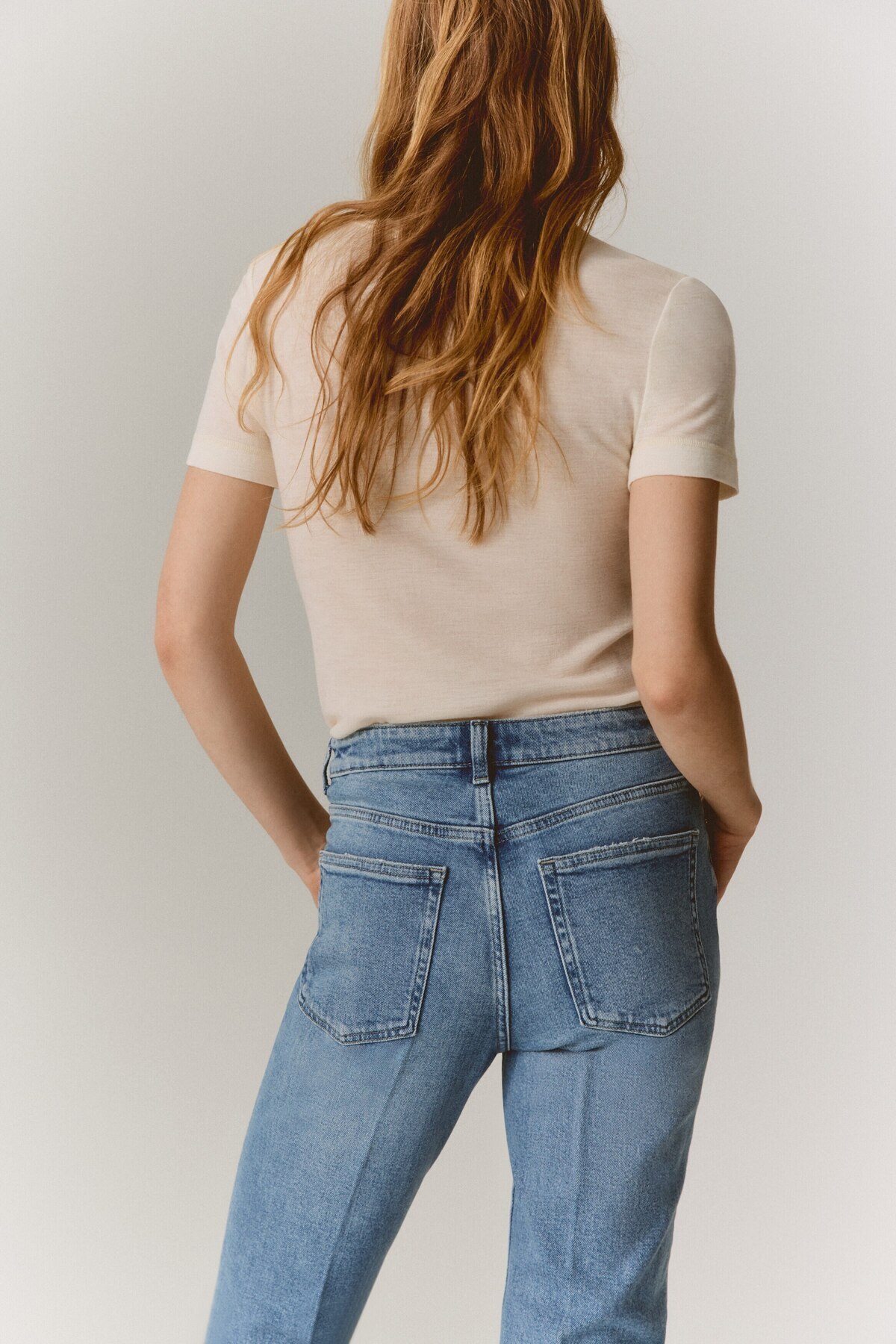 H&M Slim Straight High Ankle Jeans görsel 6