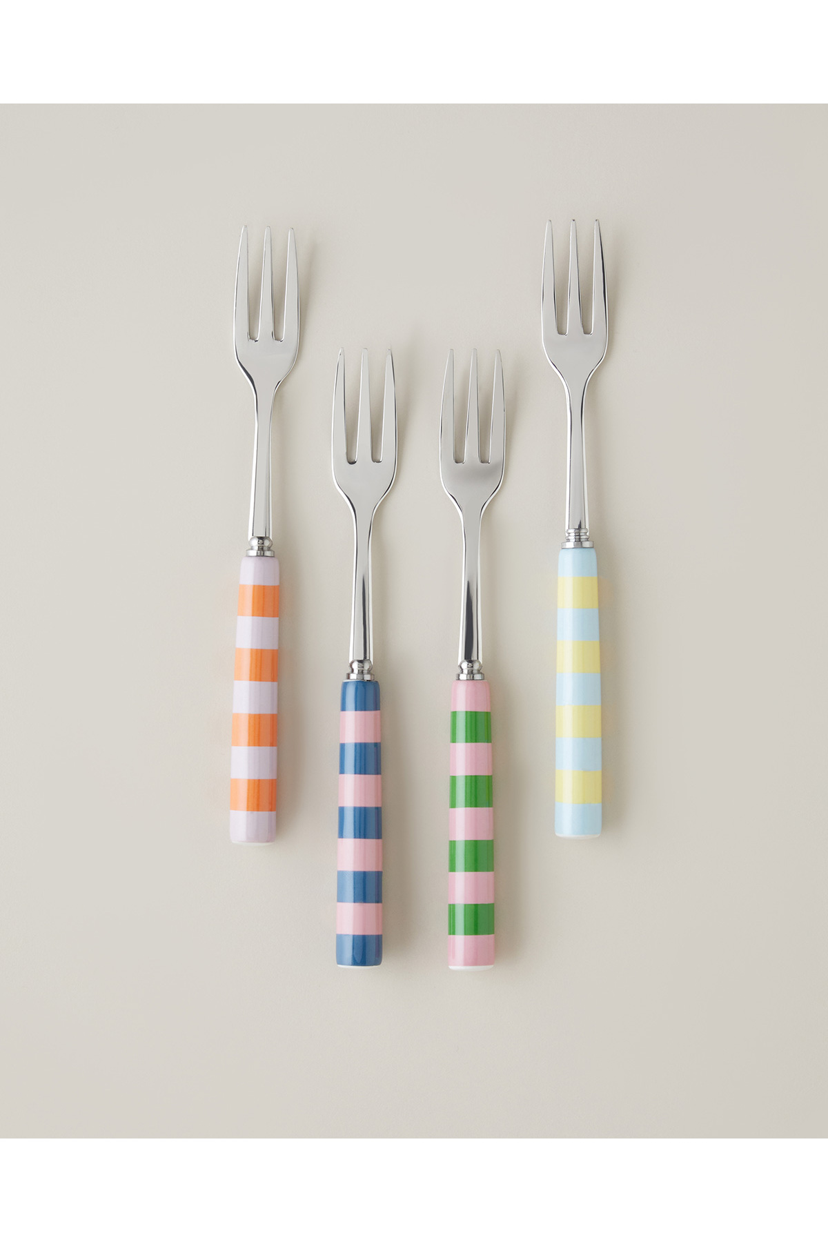 Colorline Paslanmaz Çelik 4'lü Kokteyl Çatalı 15 cm Pembe