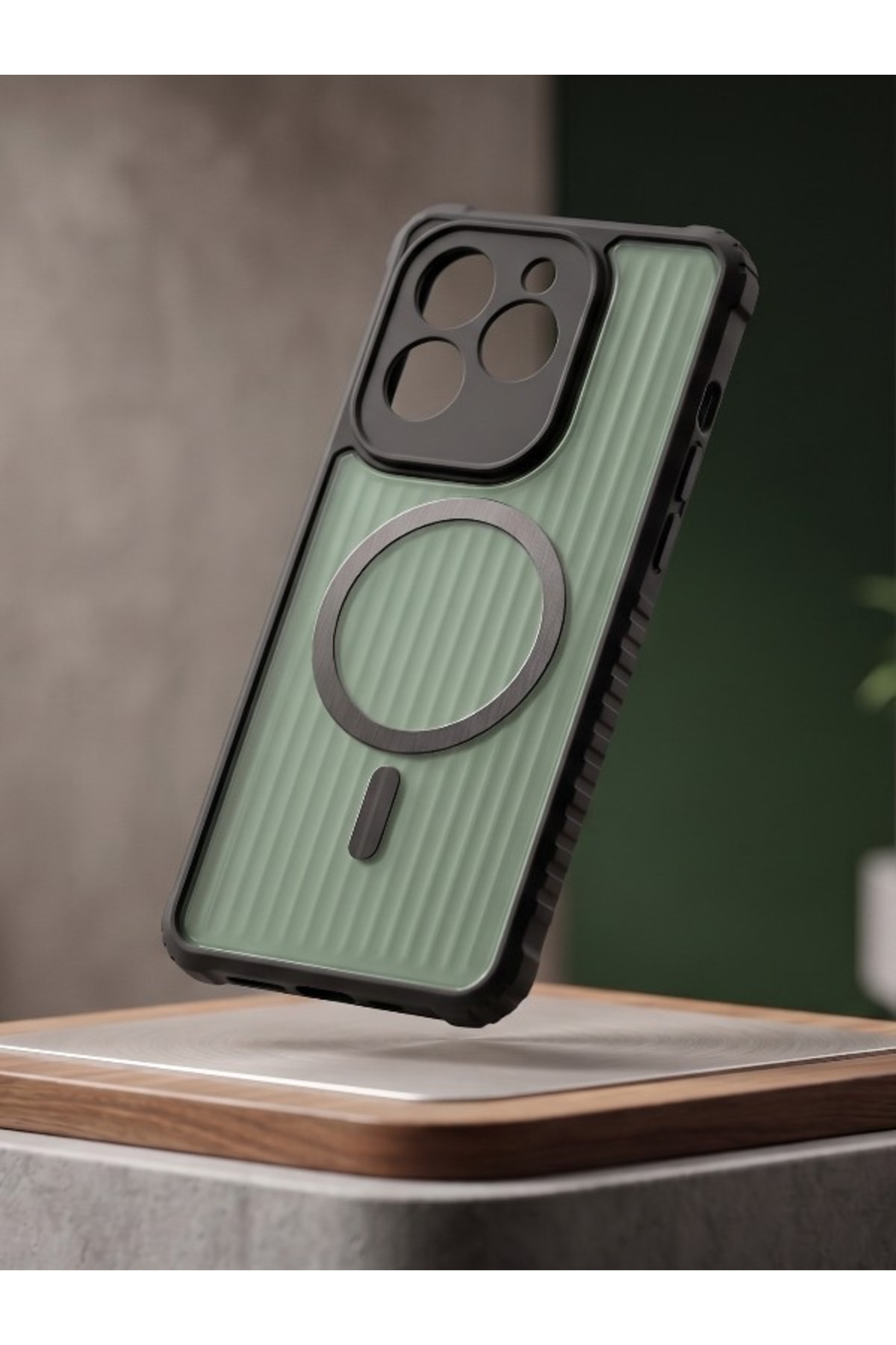 Tecno Spark 20 Pro Uyumlu Magsafe Kılıf Kamera Korumalı Antishock Darbelere Dayanklı Tank Arka Kapak