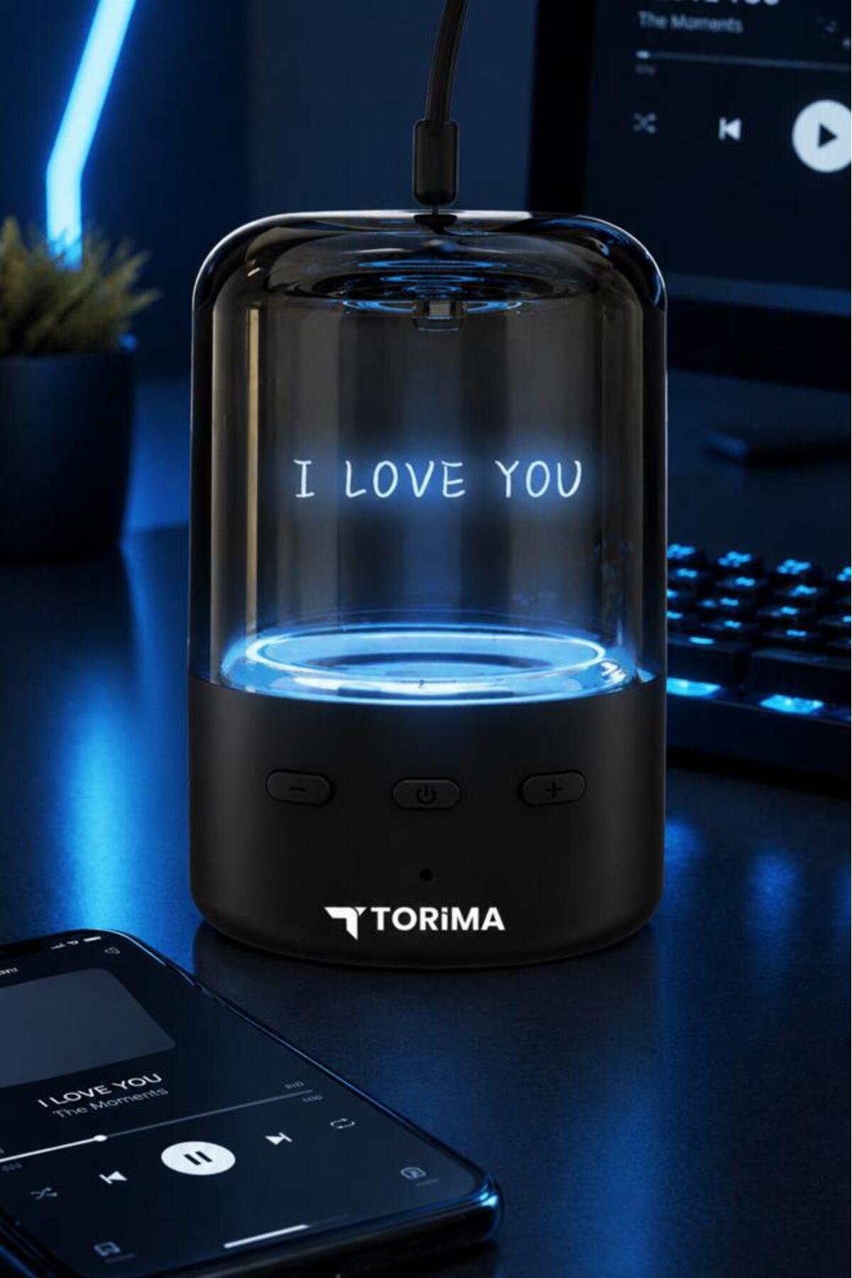 Torima Bluetooth Hoparlör Rgb Işıklı Kablosuz Hoparlör D73 Siyah