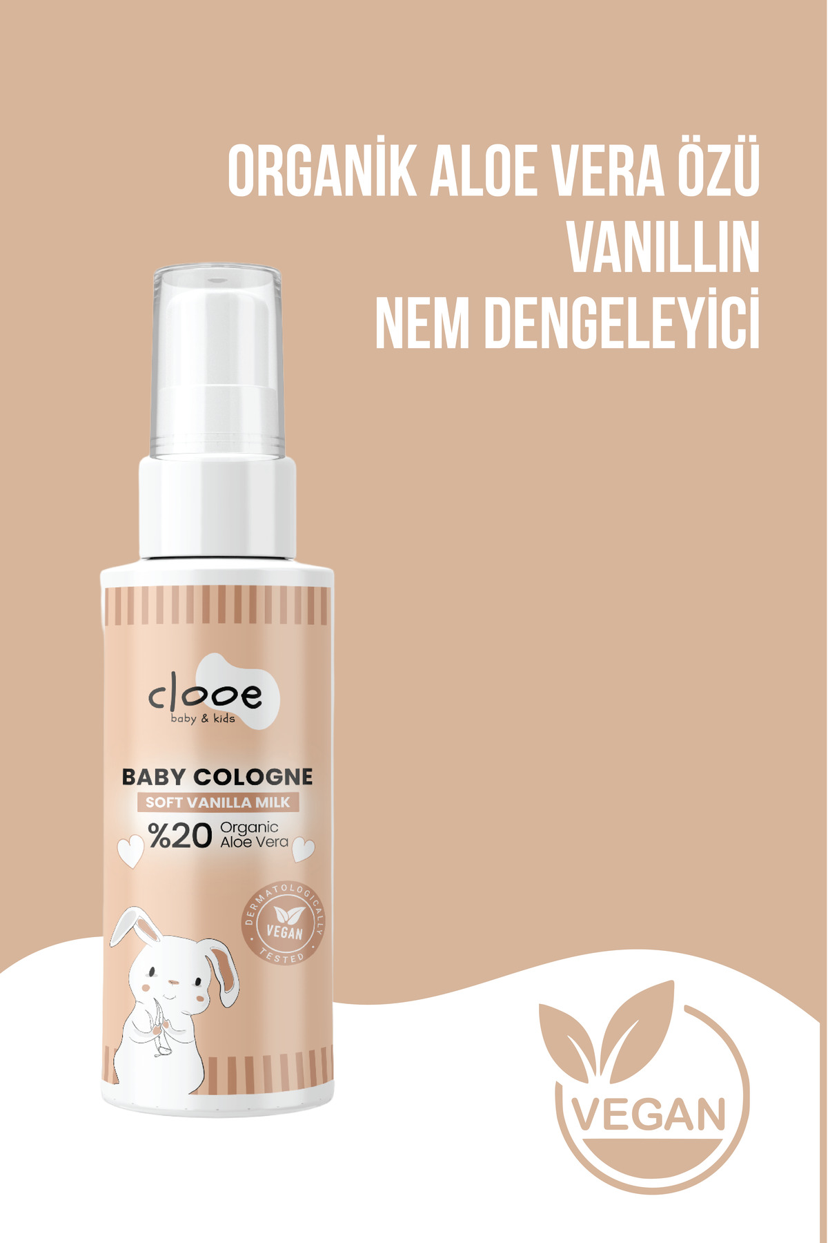 6'lı Bebek Kolonyası Soft Vanilla Milk 40 ml - Vanilya ve Süt Notalı - Organik Aloe Vera Özlü - Vegan - Hızlı Kuruyan — PKA031 — تصویر 3 از 7