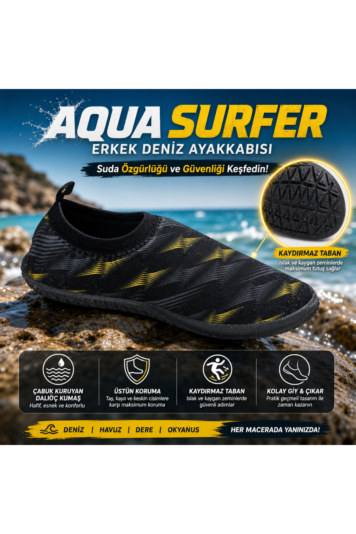 ÇİĞDEM KUNDURA Aqua Surfer | Unisex Deniz Ayakkabısı
