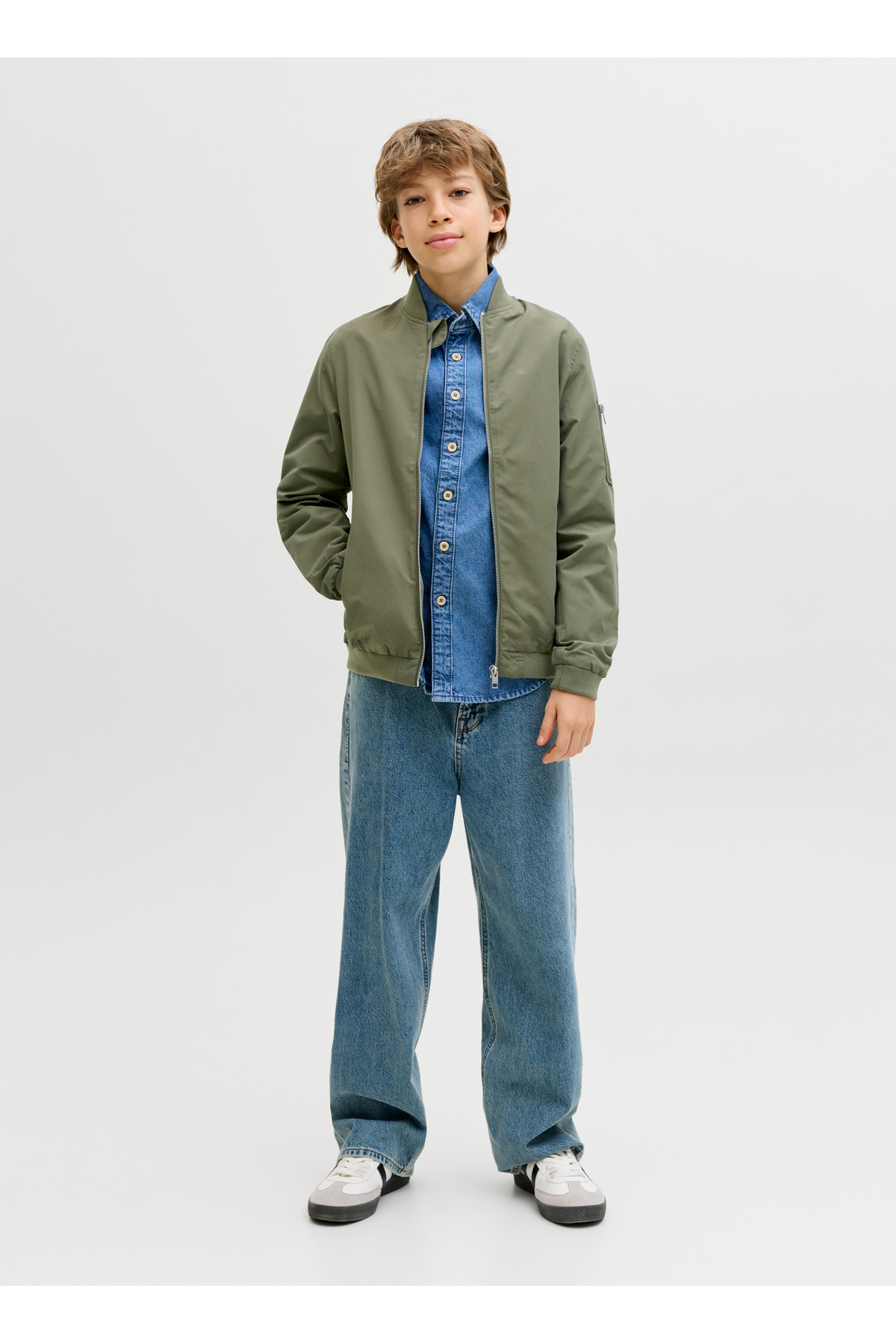 ژاکت بمبر، سن ۸، سبز جک اند جونز کت Jack & Jones