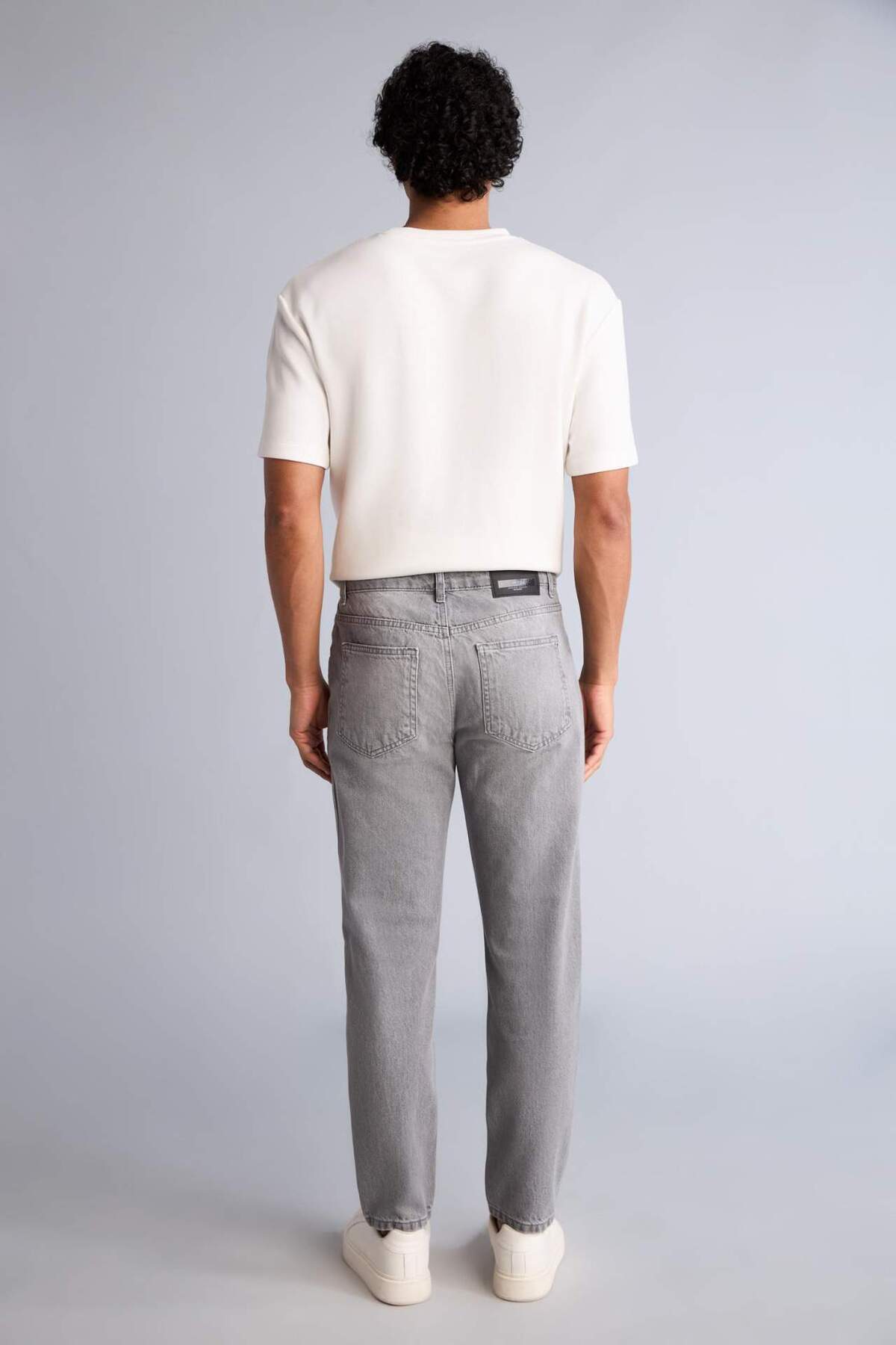 Slim Tapered Fit Normal Bel Daralan Paça Jean Pantolon H6595AX26SM — خاکستری — تصویر 6 از 6